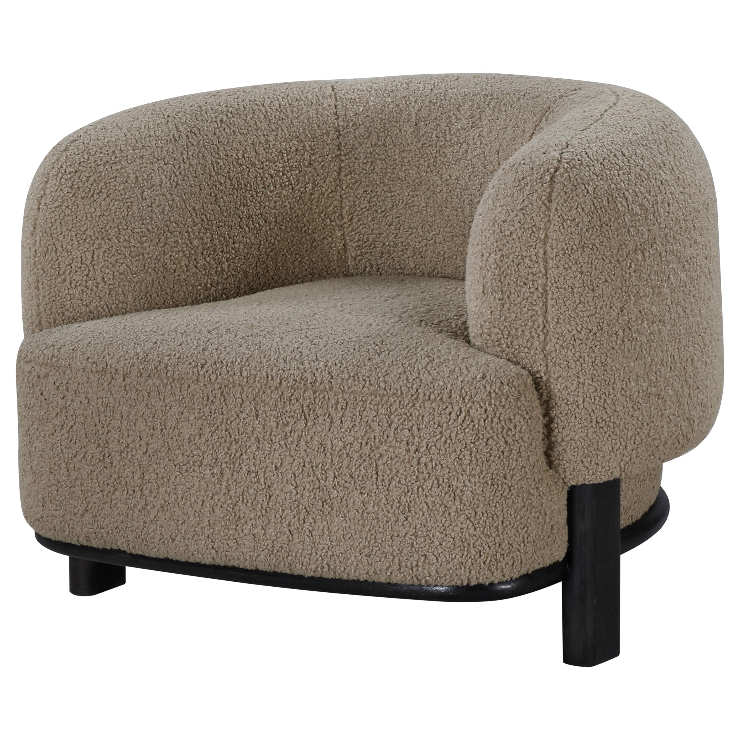 Lawler Upholstered Barrel Back Accent Chair Brown and Black-