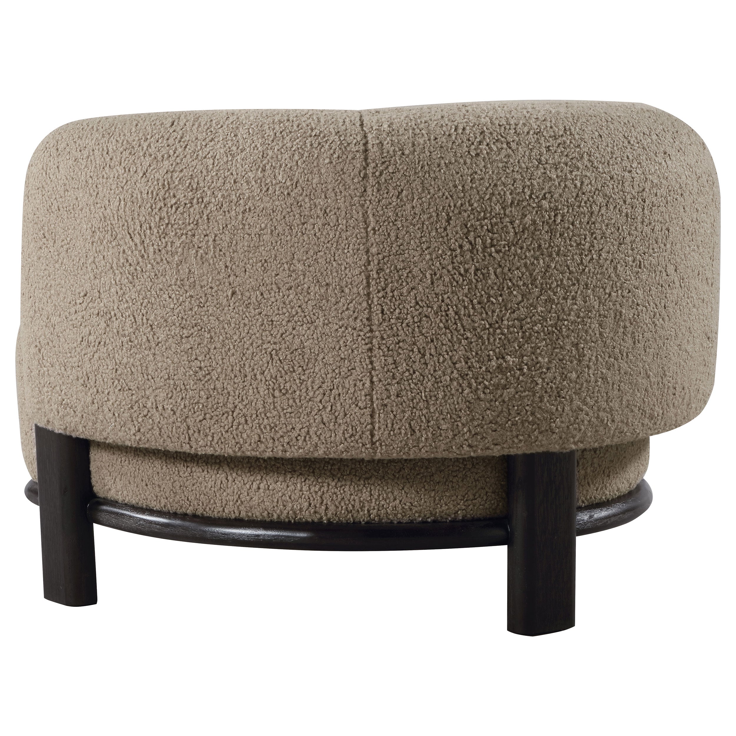 Lawler Upholstered Barrel Back Accent Chair Brown and Black-