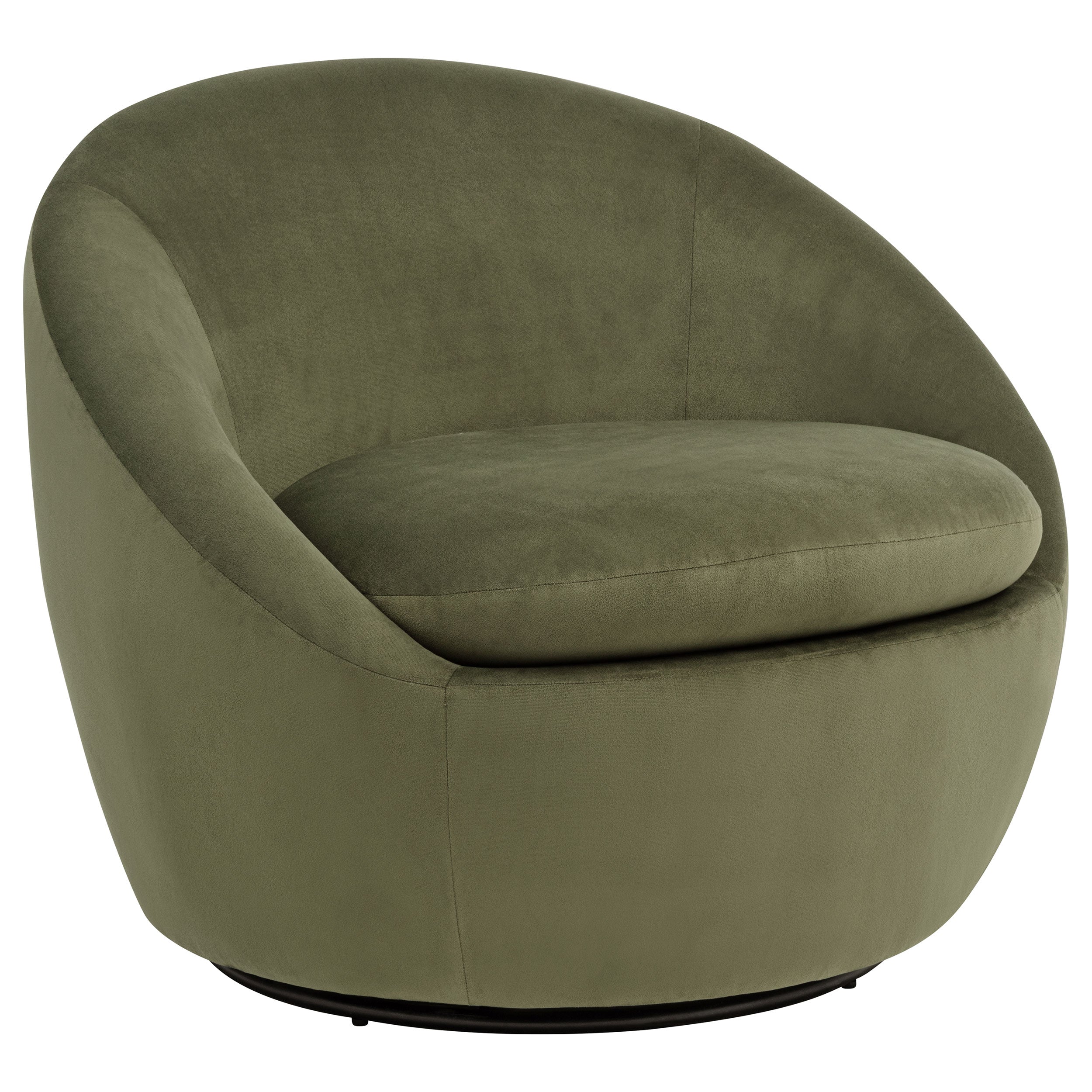 Myernick Velvet Upholstered Swivel Accent Chair Olive-