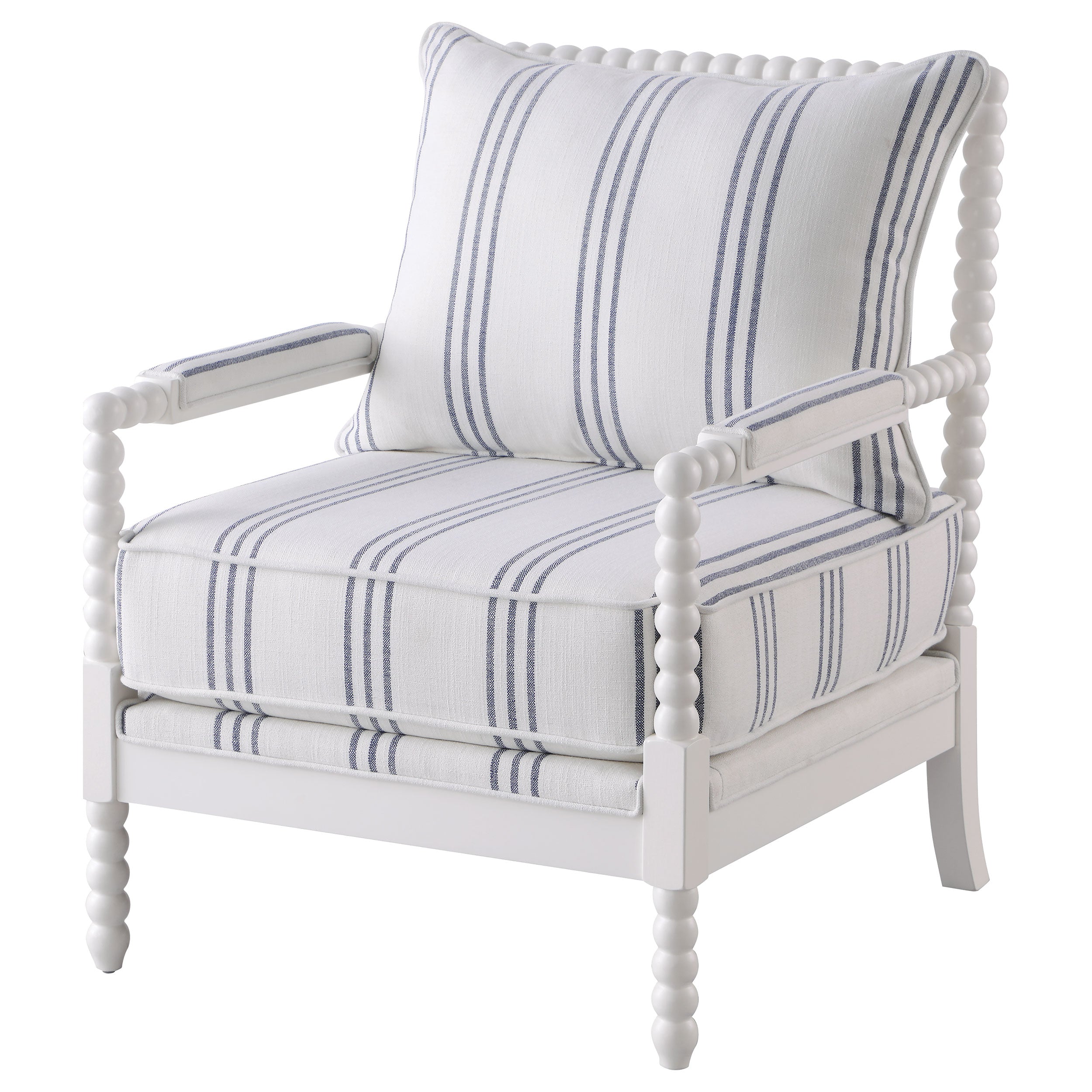 Blanchett Upholstered Bobbin Accent Chair White-CoasterElevations