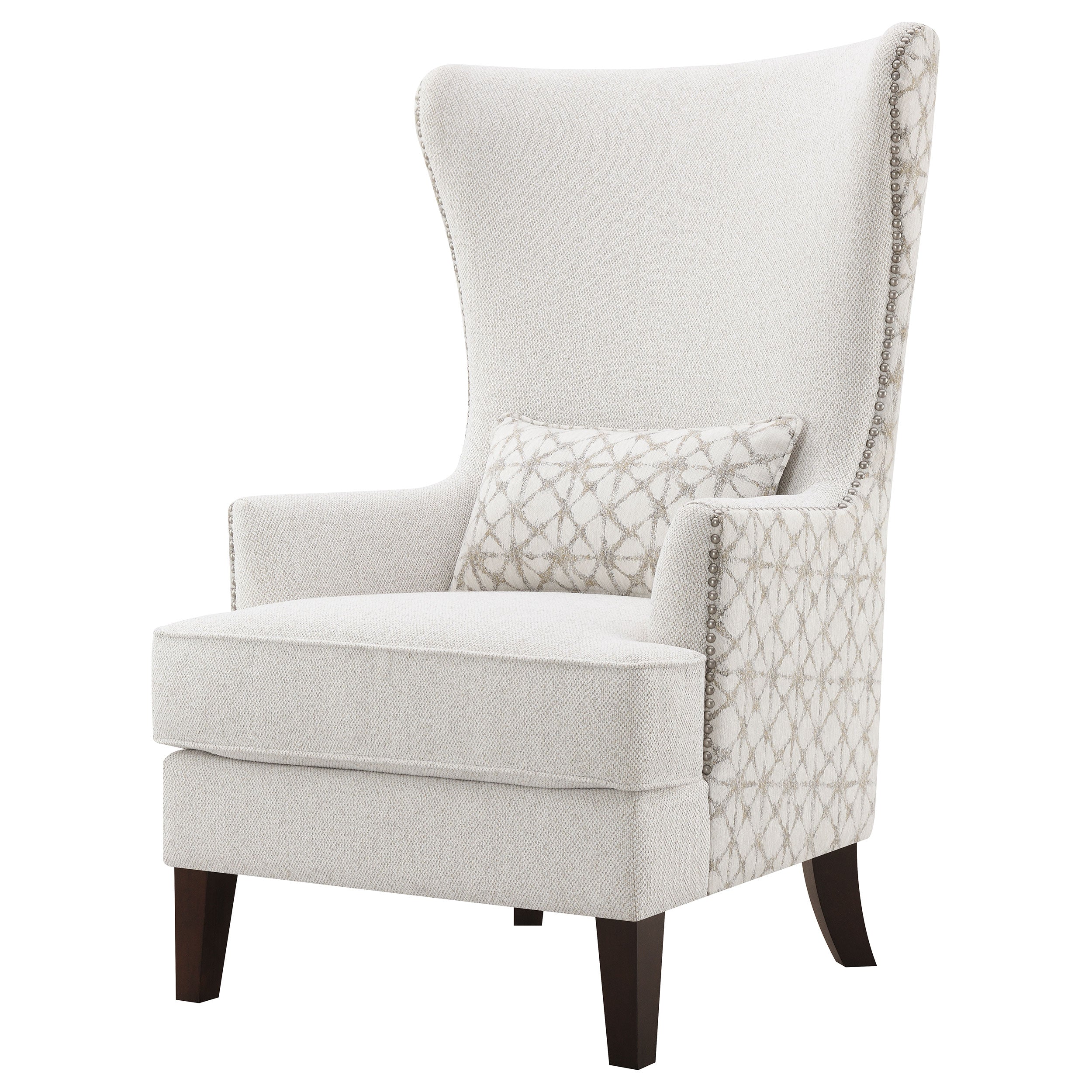 Pippin Upholstered High Wingback Accent Chair Latte-