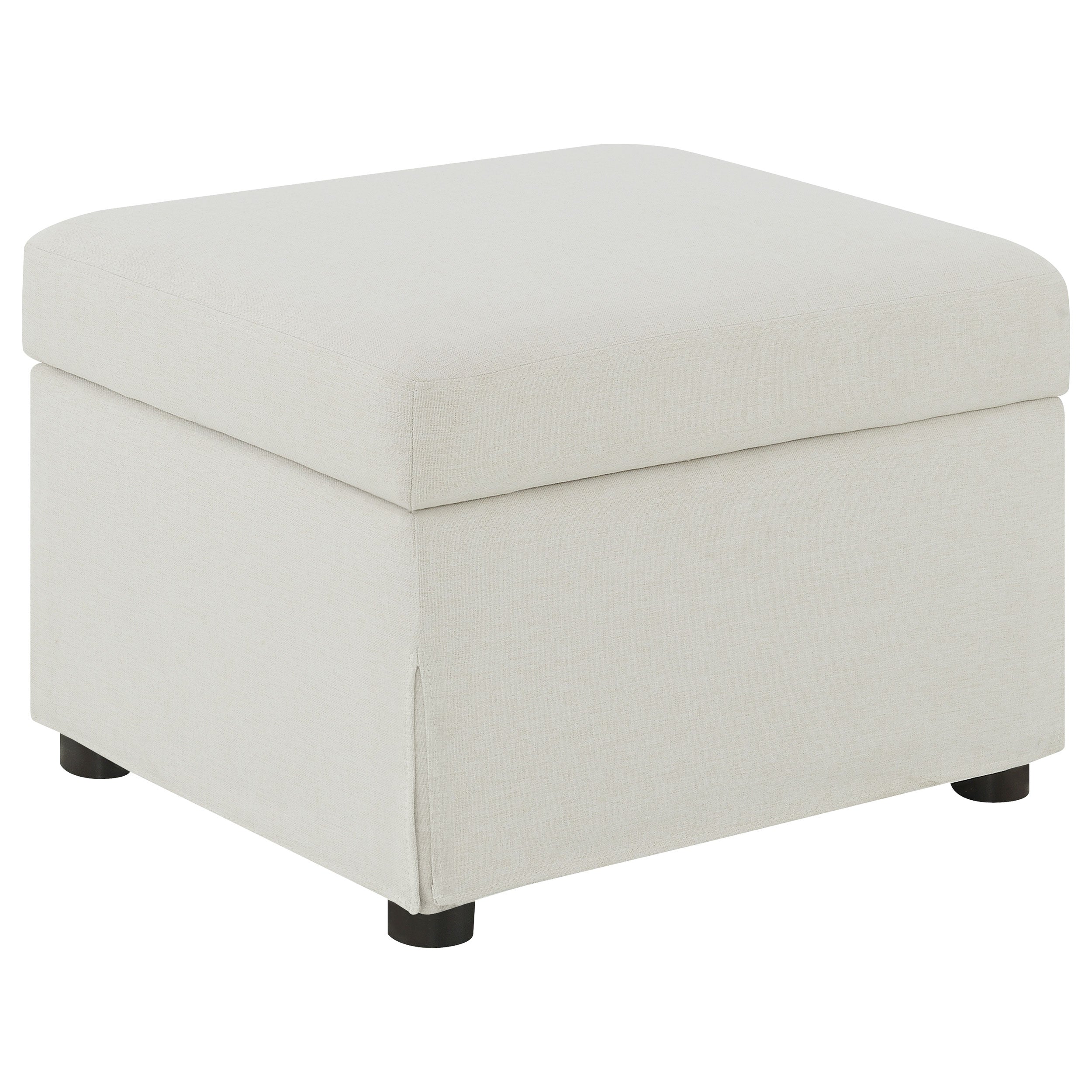 Winter Upholstered Hydraulic Lift Top Storage Ottoman Beige-