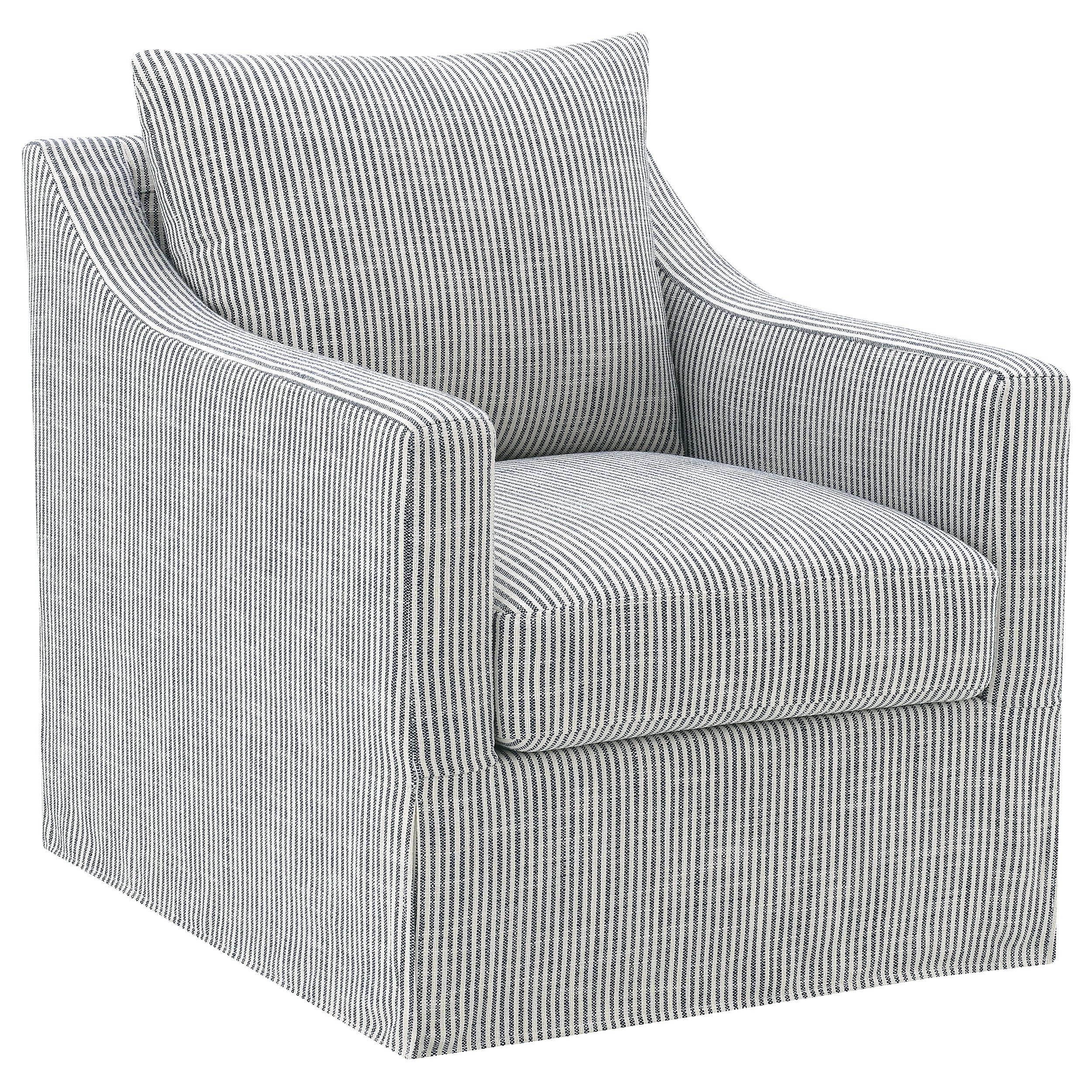Winter Upholstered Sloped Arm Accent Swivel Chair Grey-