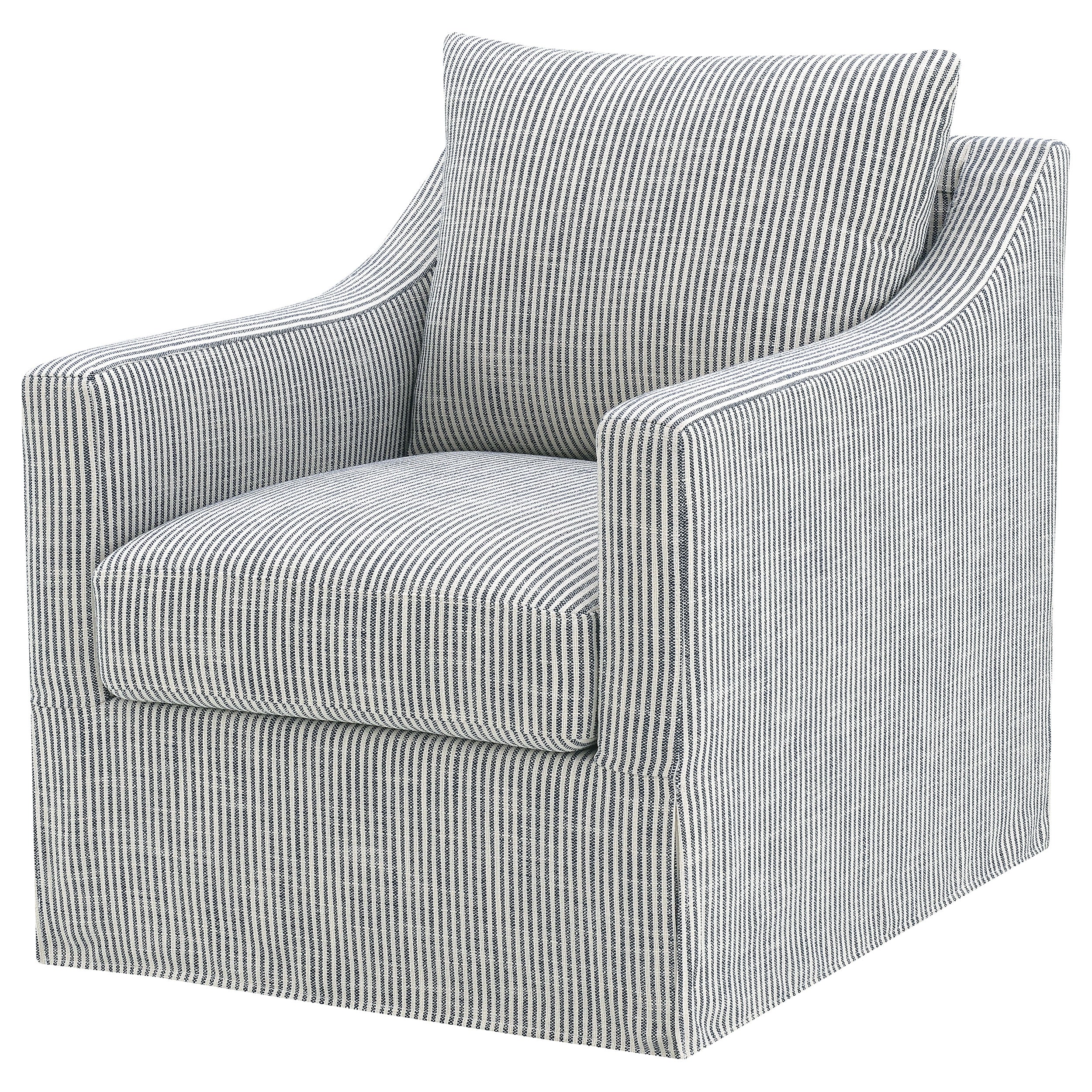 Winter Upholstered Sloped Arm Accent Swivel Chair Grey-