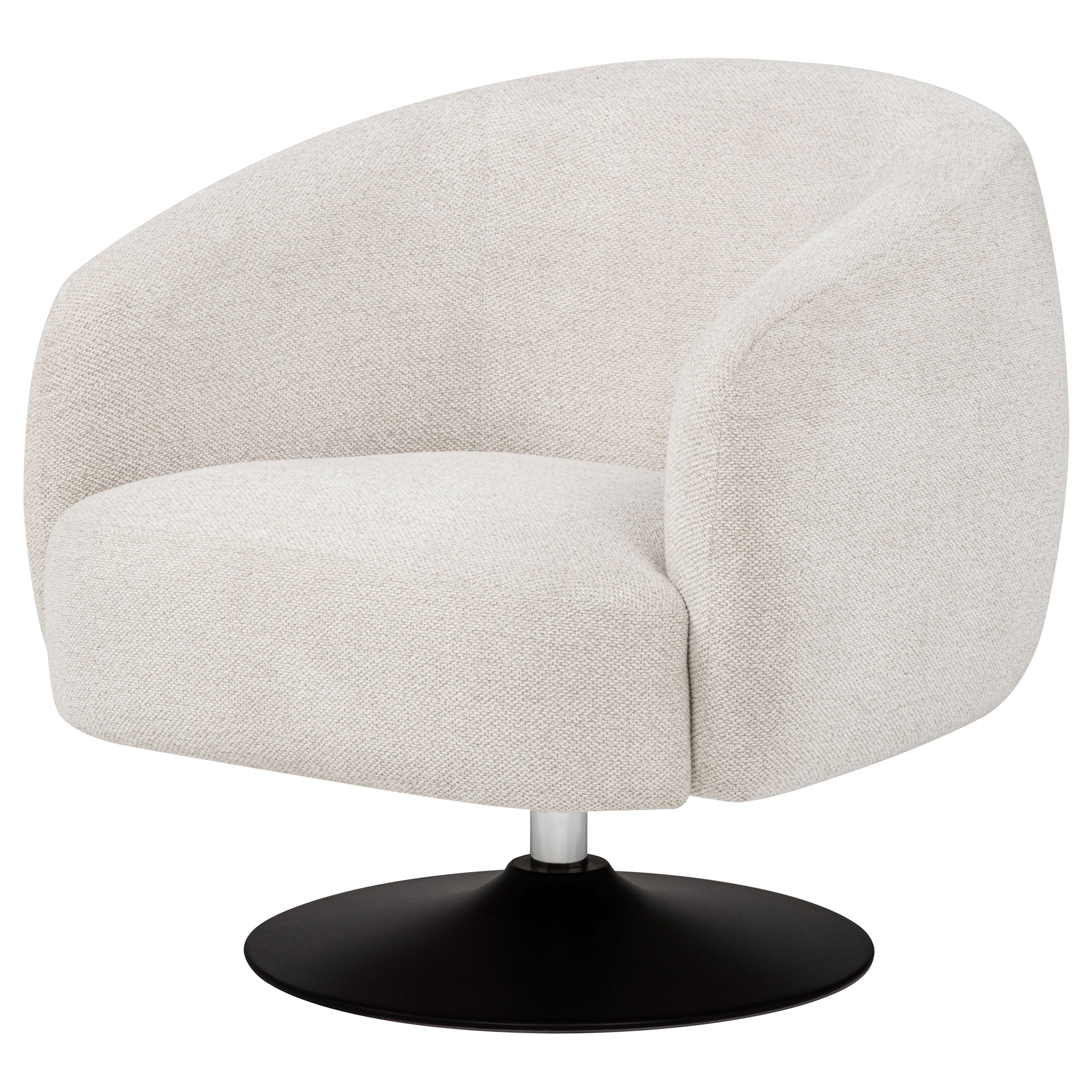 Dave Upholstered Barrel Back Swivel Club Chair Beige-CoasterElevations