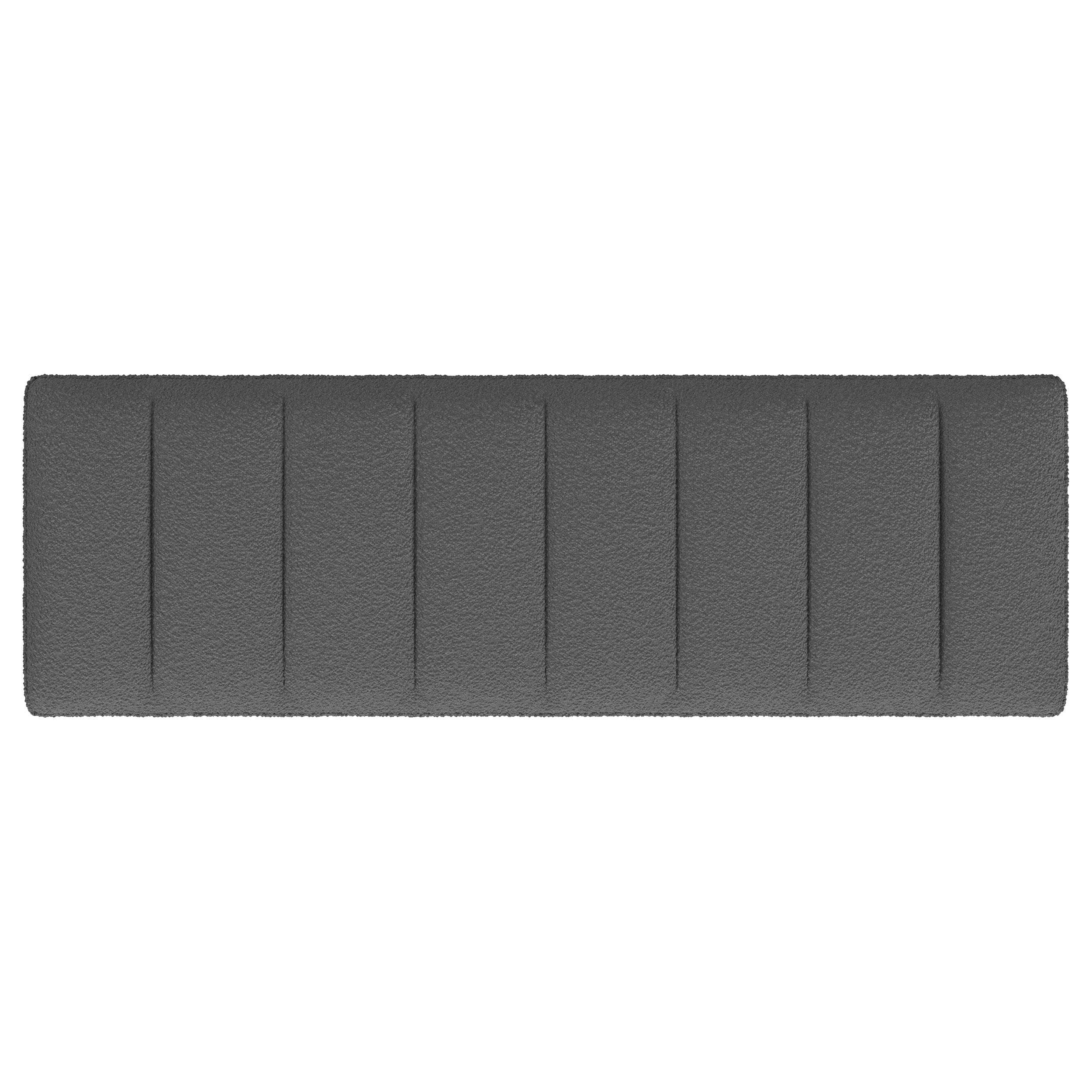Mesa Boucle Upholstered Tufted Accent Bench Charcoal-