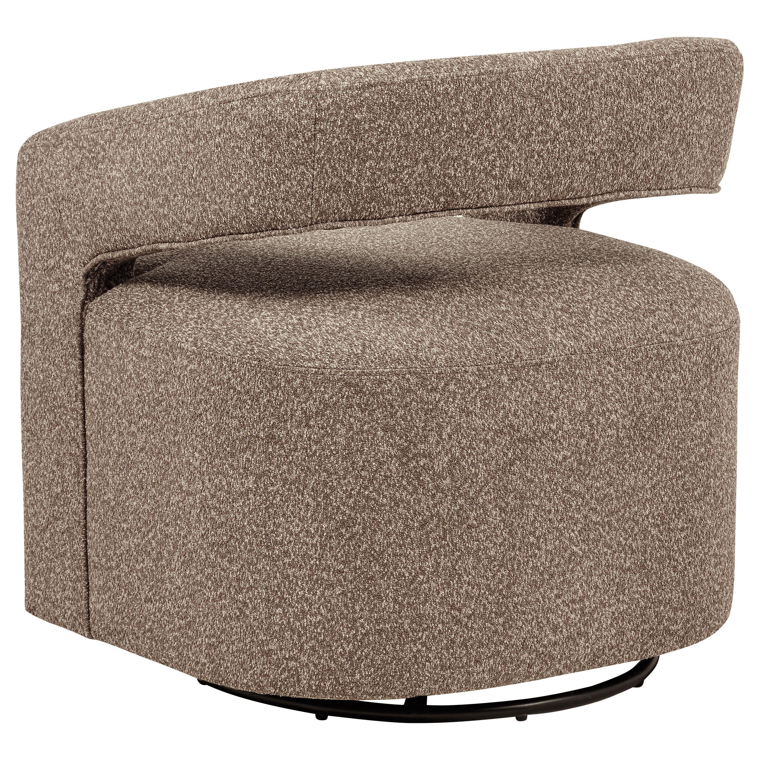 Westhill Boucle Upholstered Swivel Accent Chair Rocky Road-