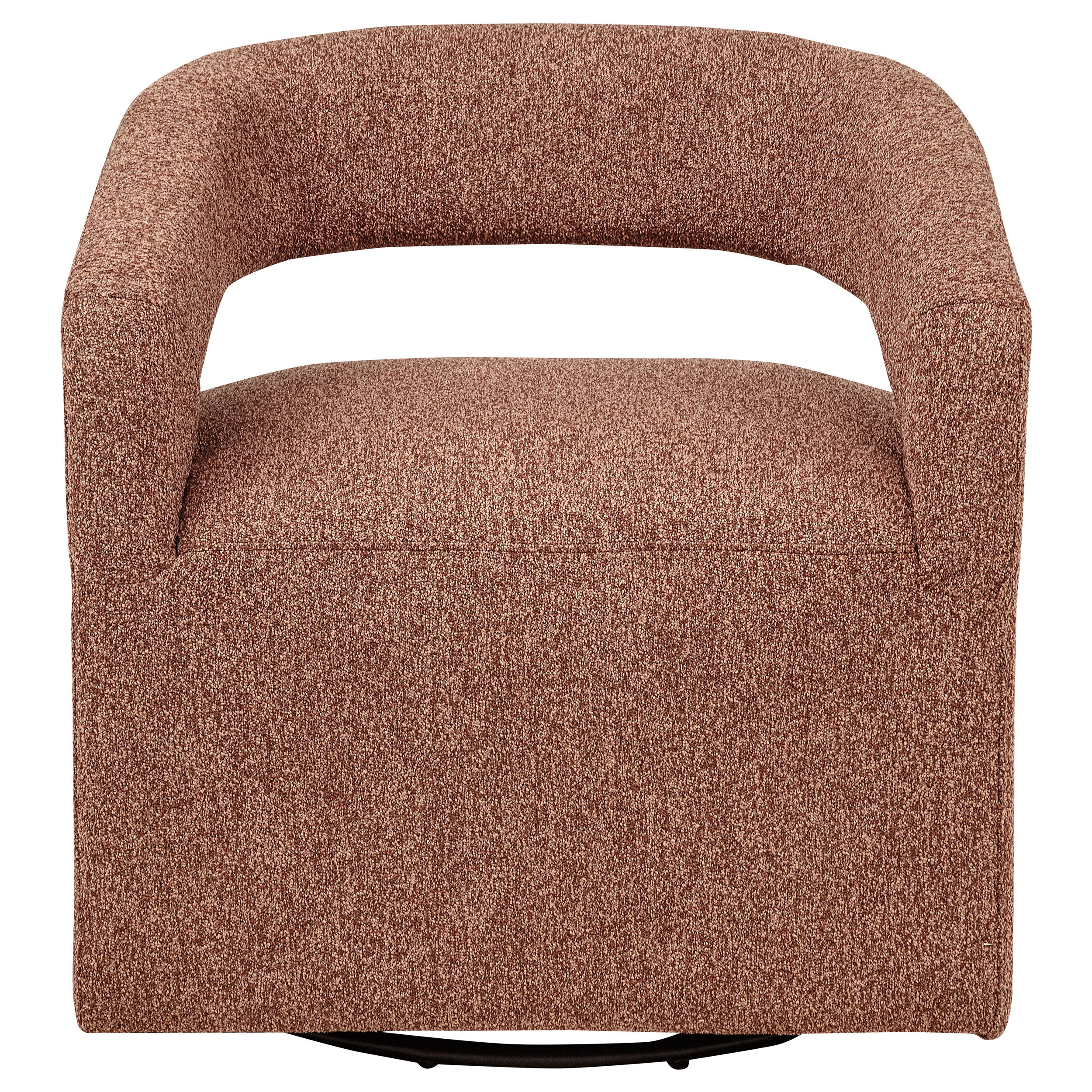 Westhill Boucle Upholstered Swivel Accent Chair Berry-