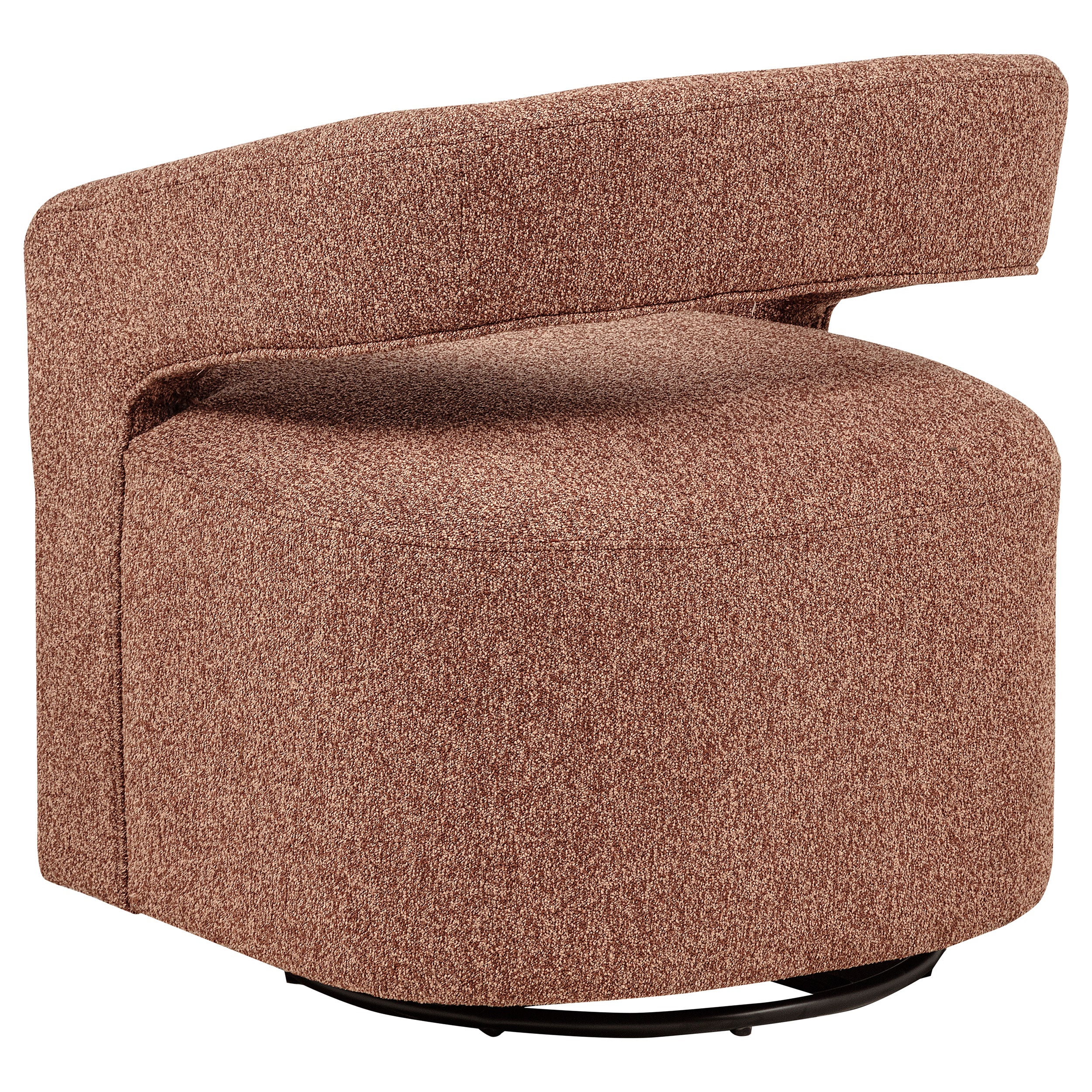 Westhill Boucle Upholstered Swivel Accent Chair Berry-