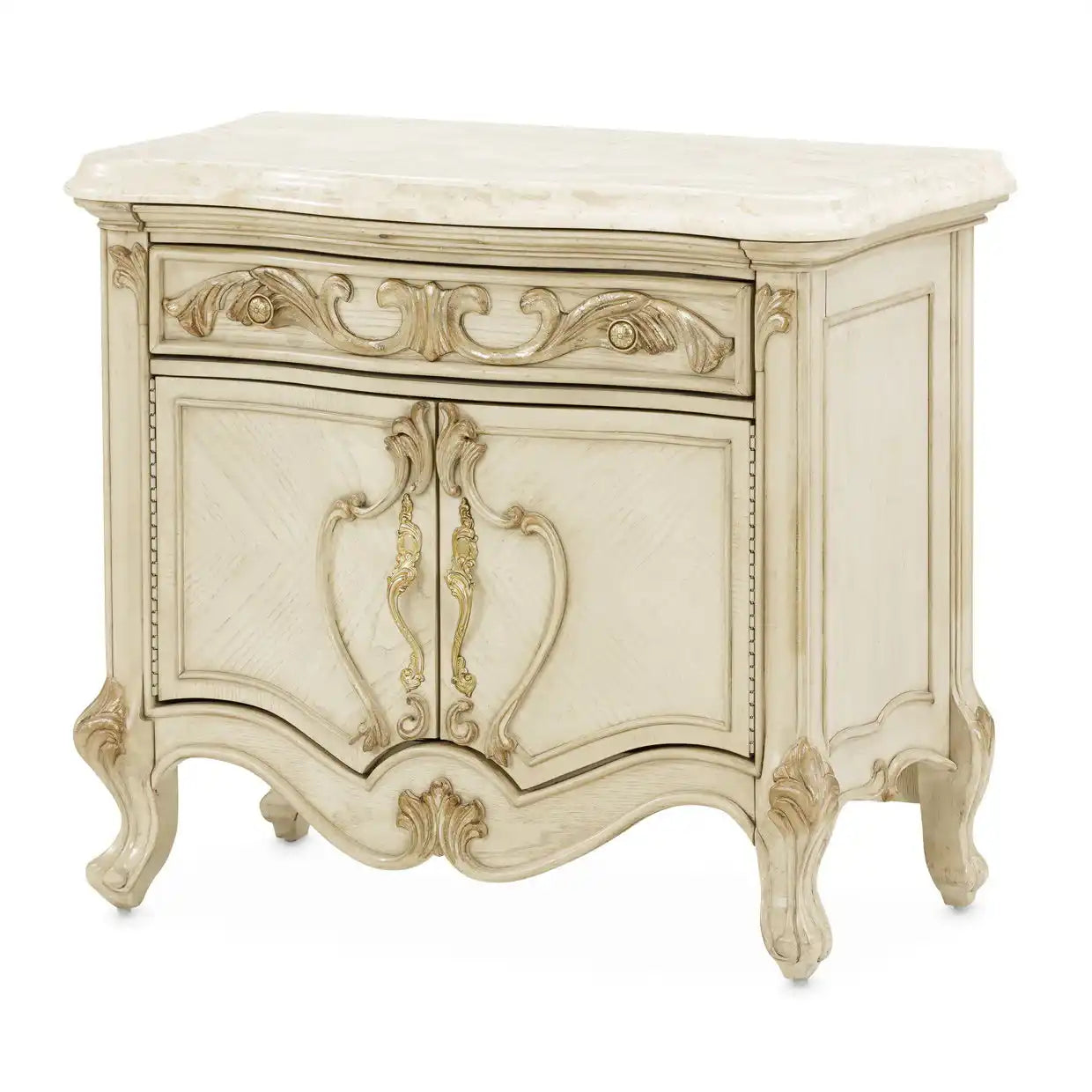 Platine de Royale - Nightstand - Champagne - Best Buy Furniture
