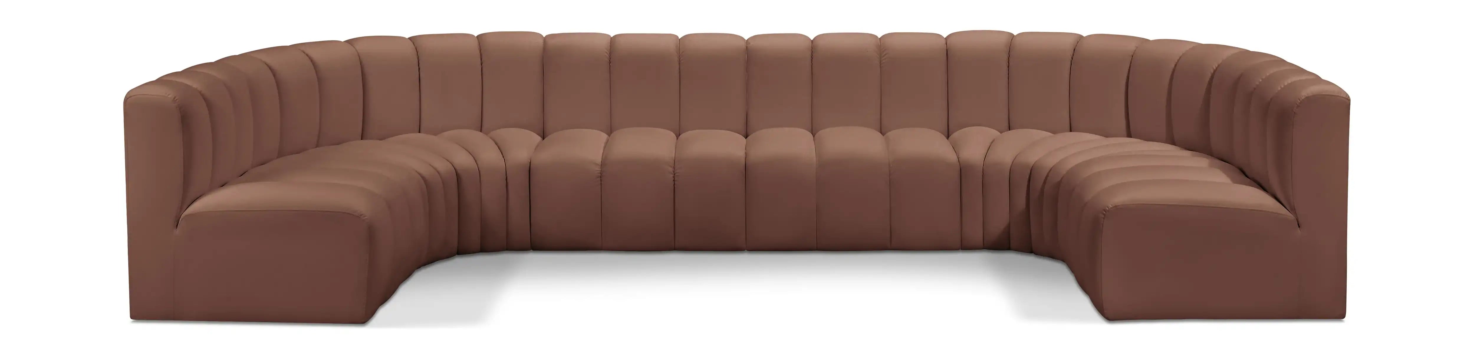 Arc - Faux Leather Modular U-Shaped Sectional - Best Buy Furniture