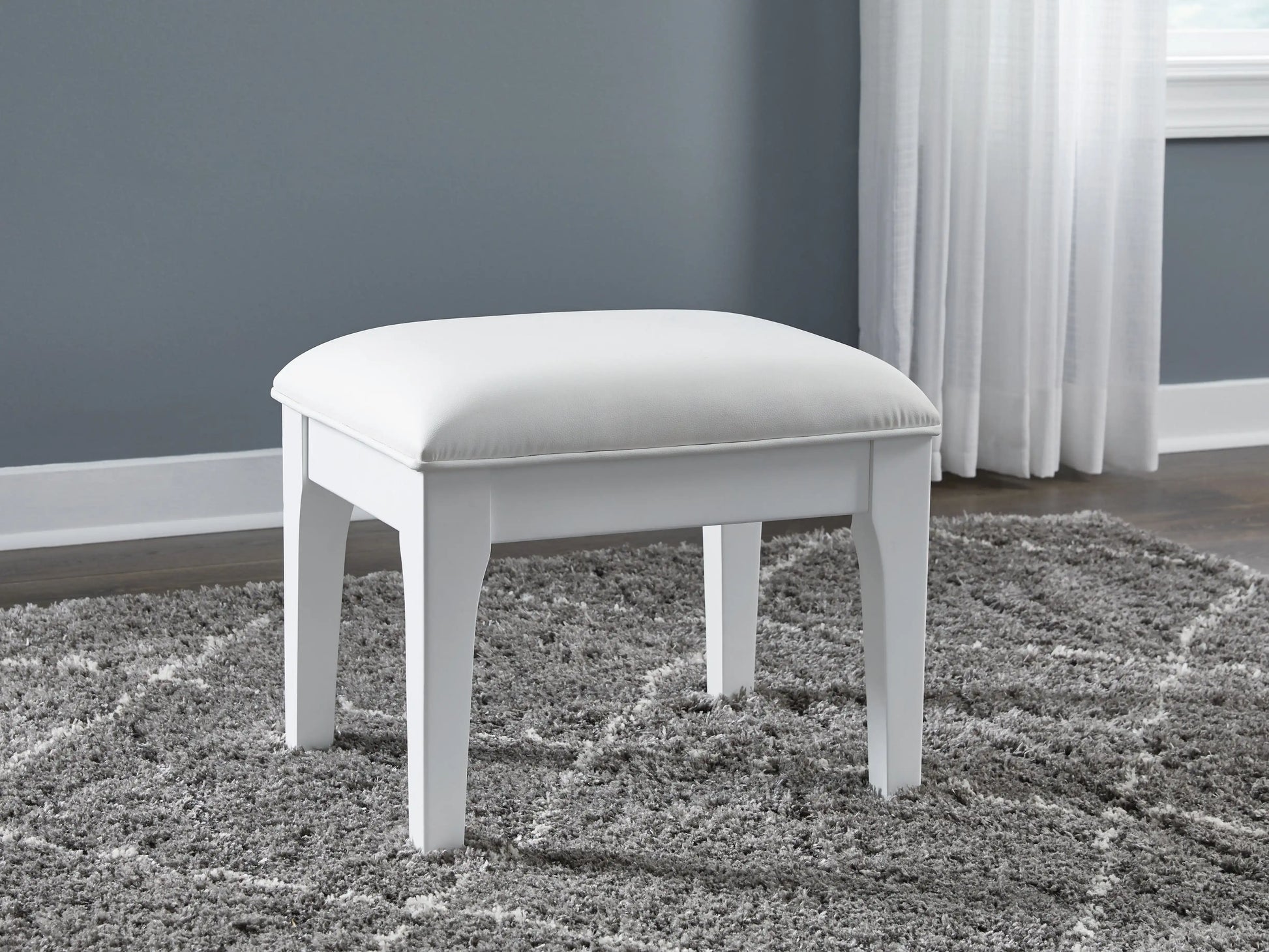 Chalanna - Vanity Stool - White - Best Buy Furniture