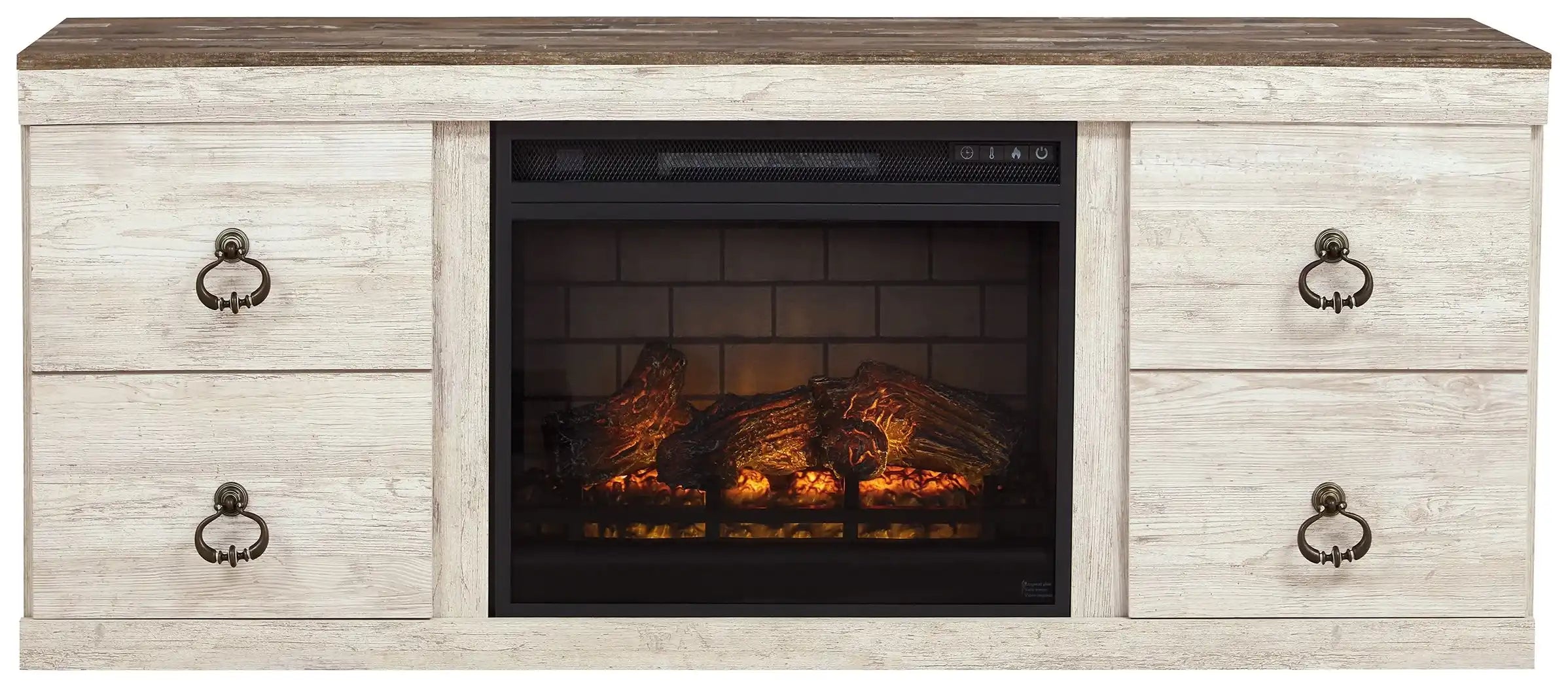 Willowton - Entertainment Center With Fireplace Option - Best Buy Furniture