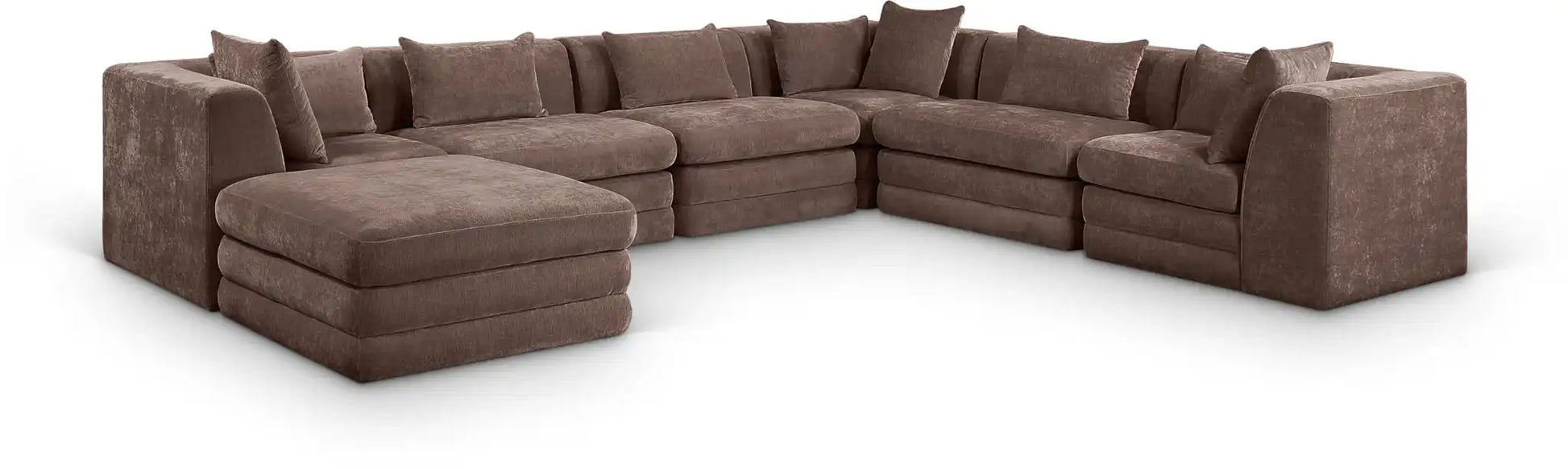 Stellar - 7 Piece Chenille Fabric Upholstered Modular Sectional - Best Buy Furniture