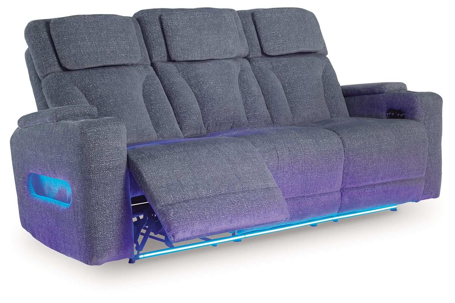 Studio Cave - Power Reclining Sofa - Steel - Best Buy Furniture