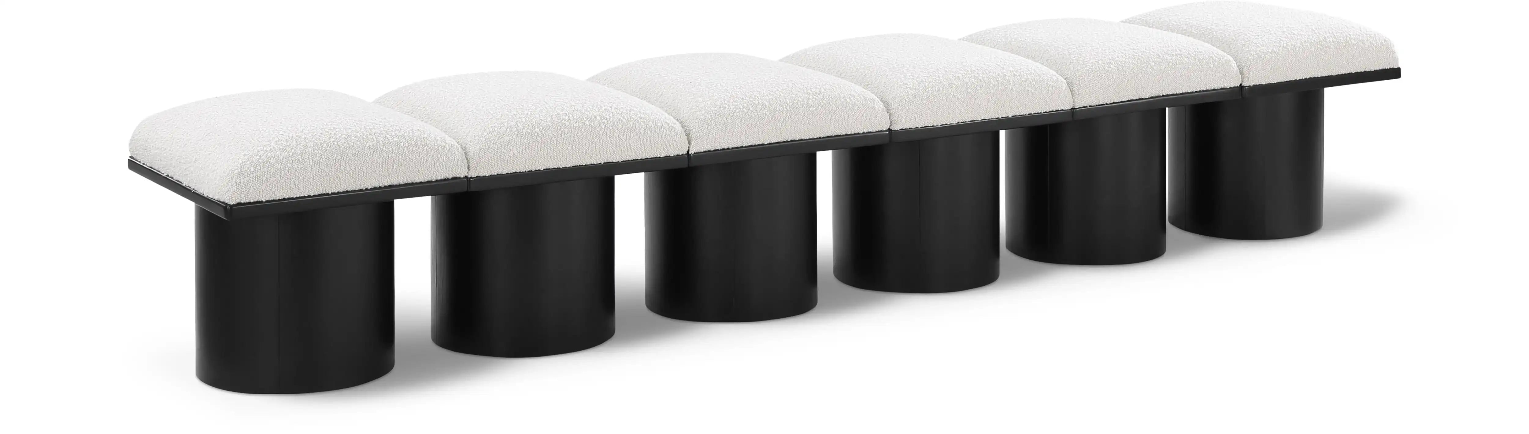 Pavilion - 6 Piece Modular Bench With Black Base - Best Buy Furniture