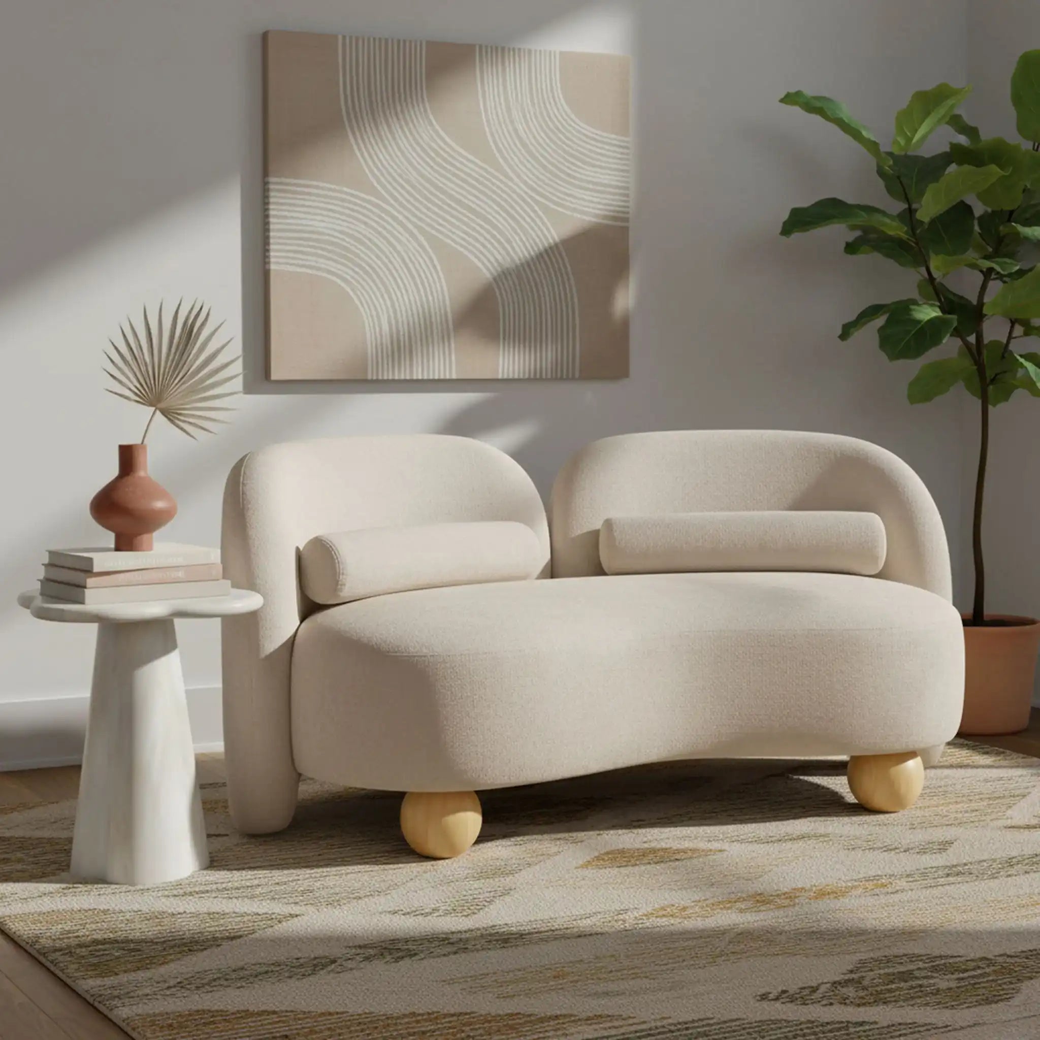 Daphne - Chenille Loveseat