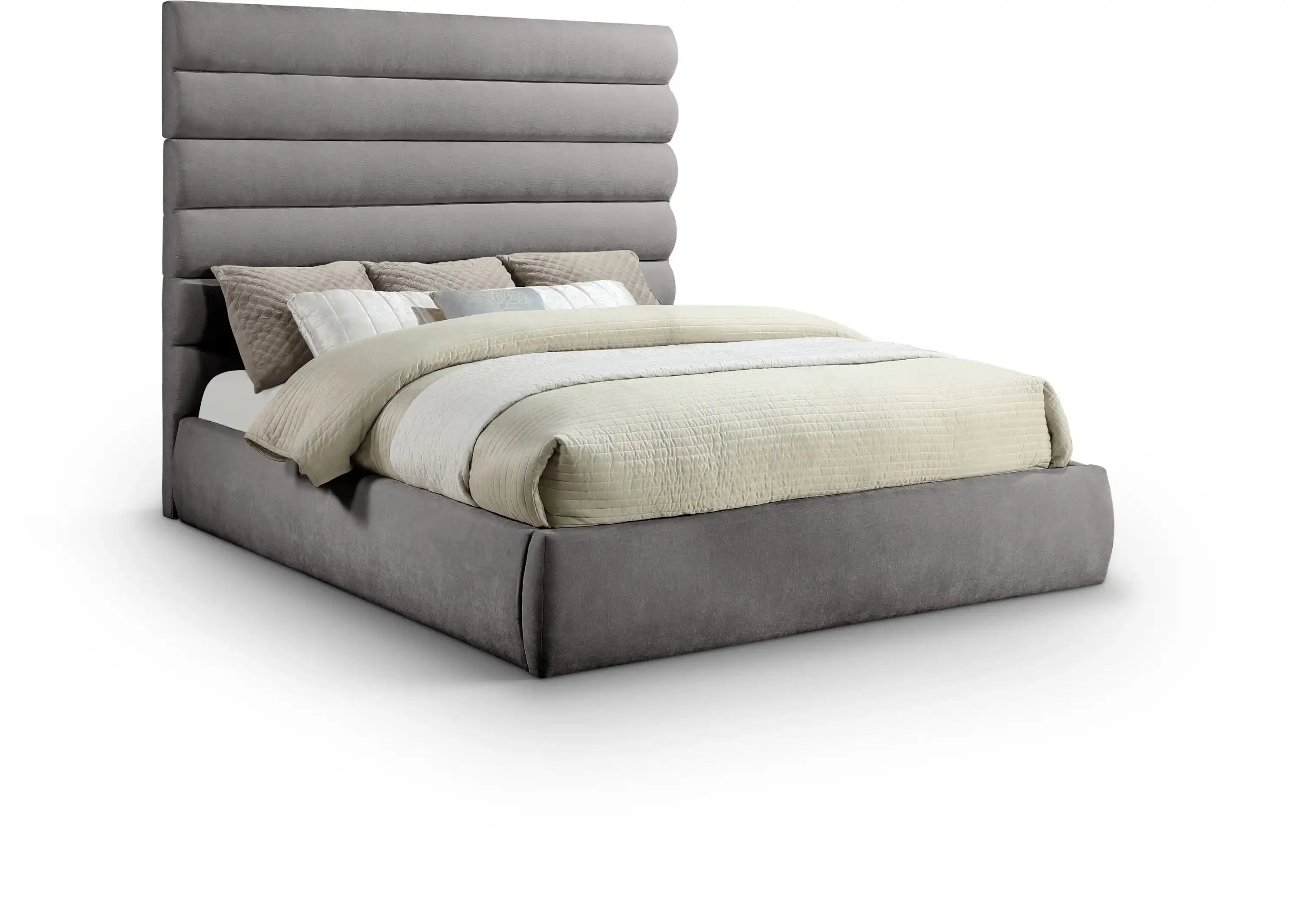 Adam - Chenille Fabric Bed With 70.5" Headboard - Best Buy Furniture