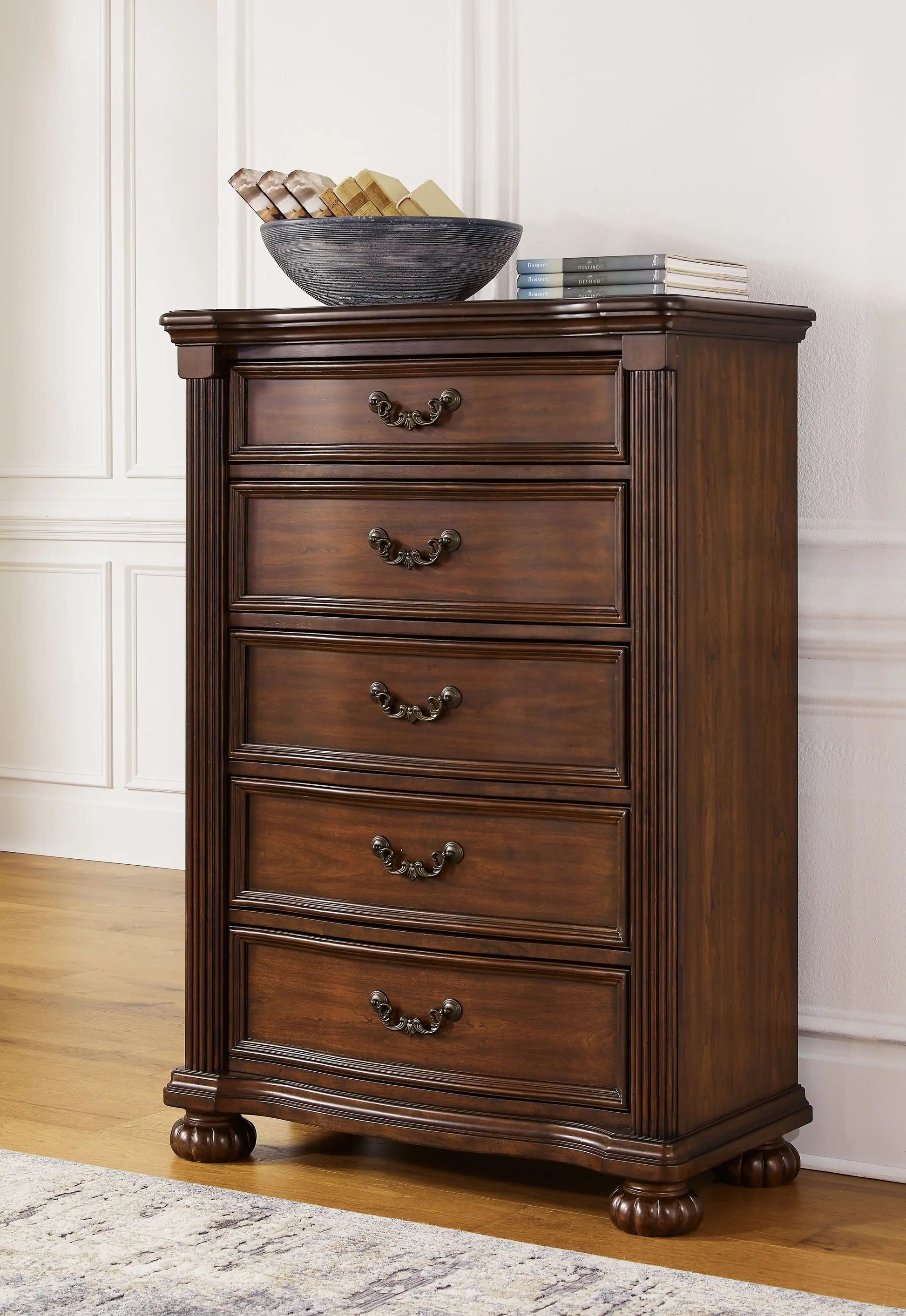 Lavinton - Five Drawer Chest - Brown - Best Buy Furniture