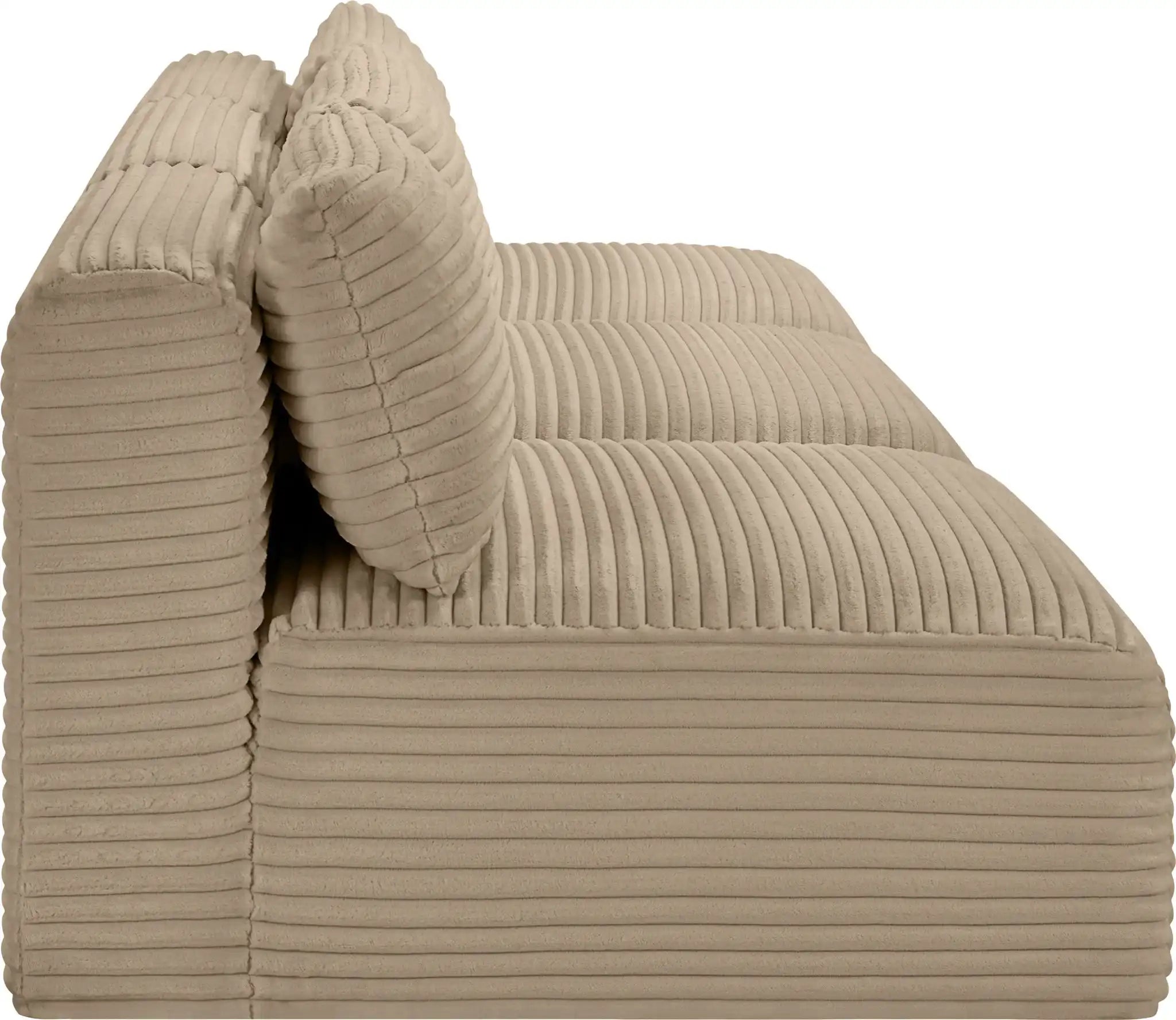 Shaggy - Fabric 3 Seat Modular Armless Sofa