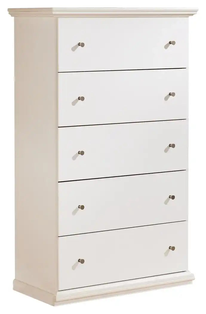 Bostwick Shoals - Five Drawer Chest - White - Best Buy Furniture