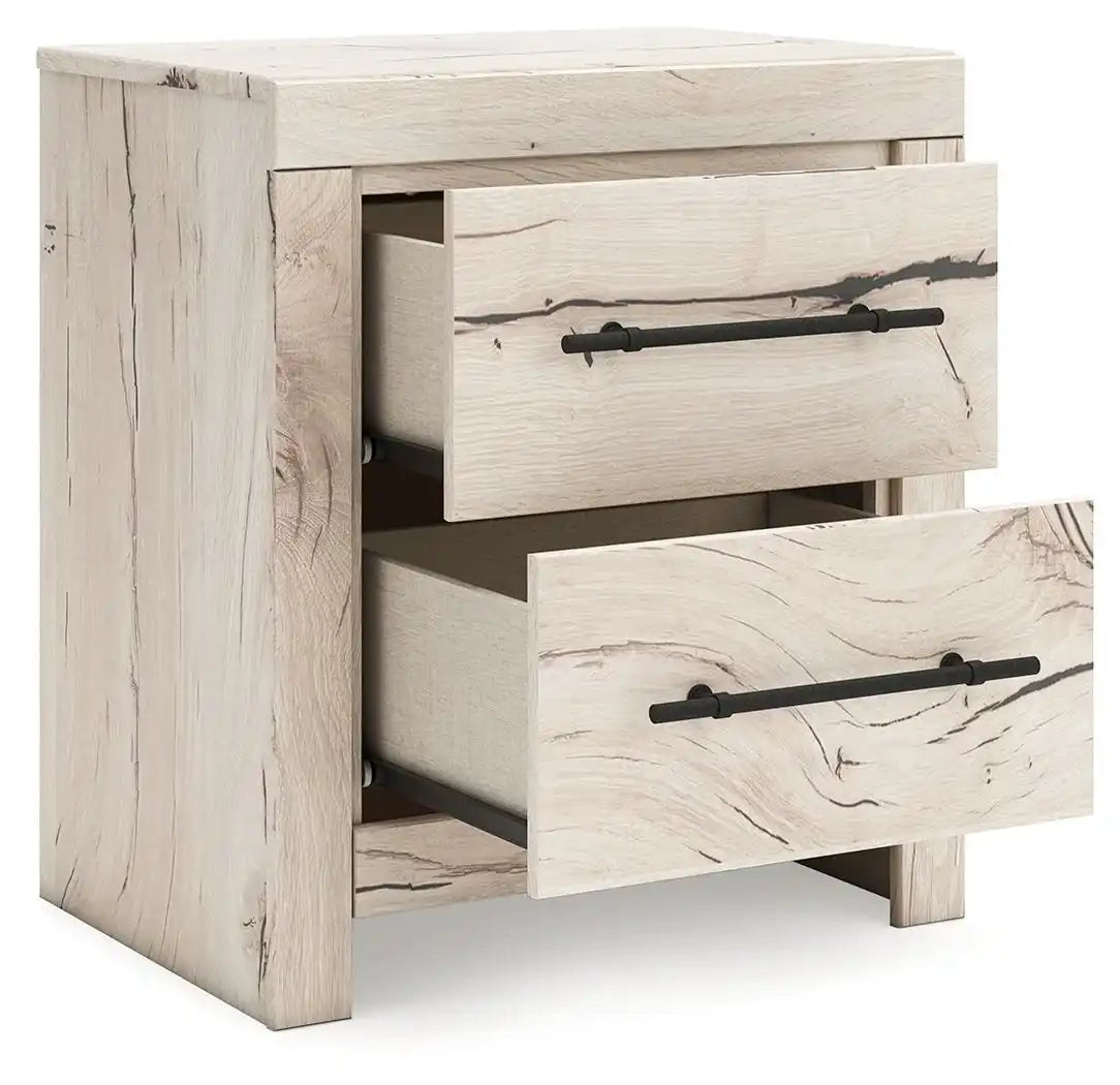 Lawroy - Two Drawer Night Stand - Light Natural - Best Buy Furniture