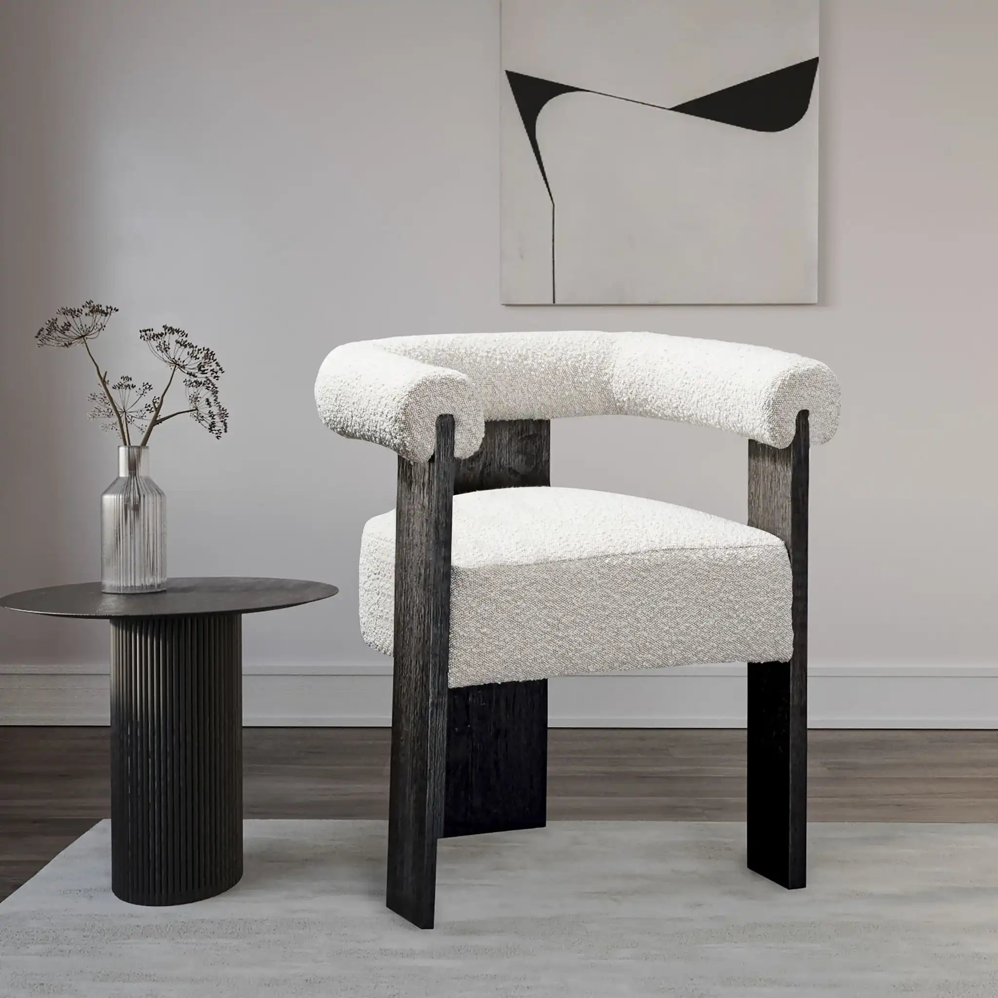 Barrel - Dining Chair - Black Legs