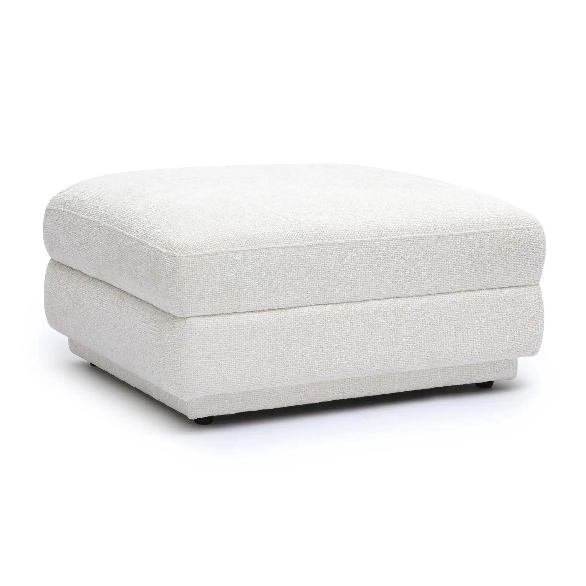 Perry - Modular Ottoman - Cream - Best Buy Furniture