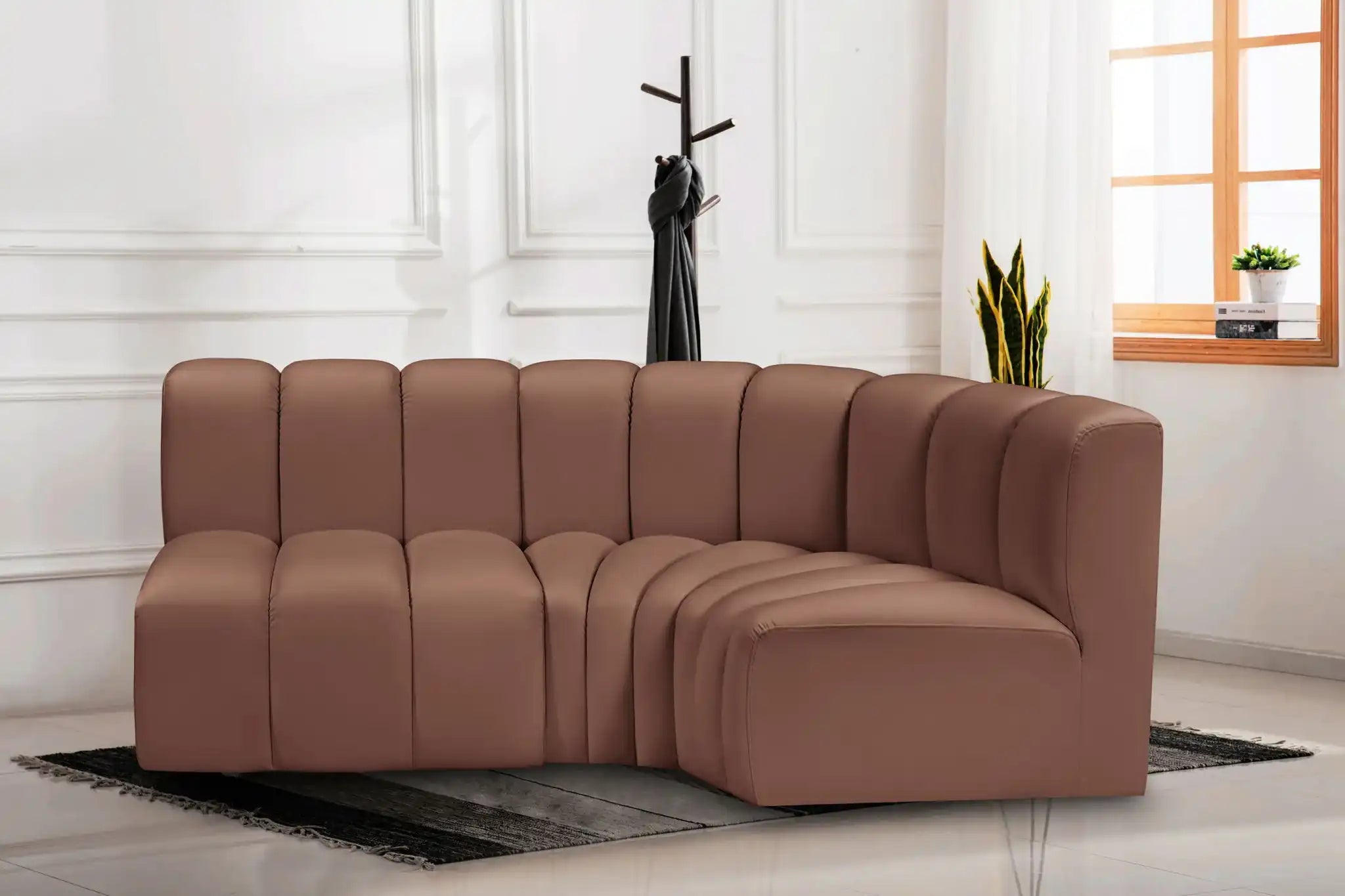 Arc - Faux Leather 3 Piece Sofa
