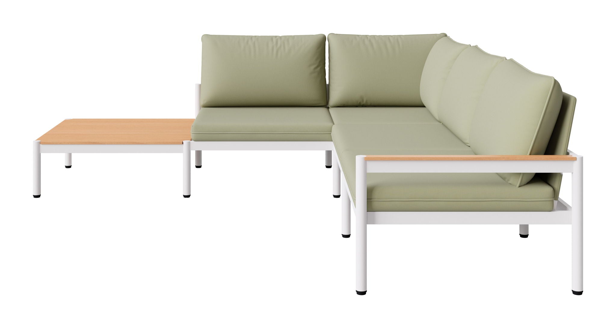 Lychee - Modular Sectional - Green / White