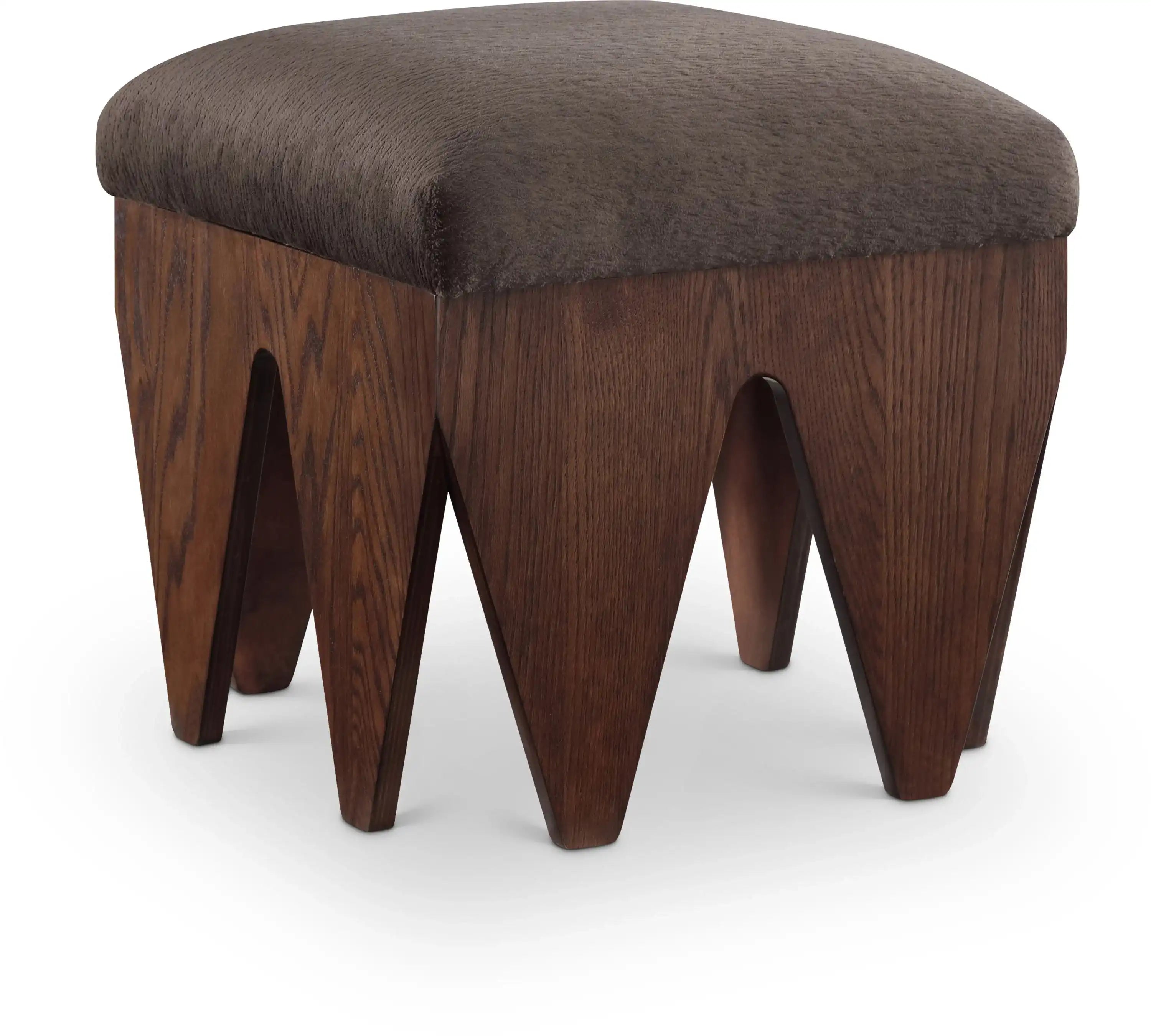 Altair - Fabric Bench - Dark Brown Base - Best Buy Furniture