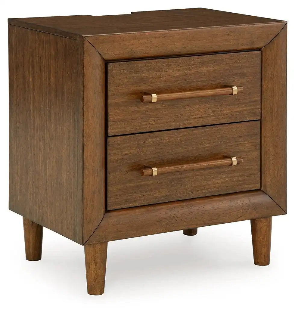Lyncott - Two Drawer Night Stand - Brown - Best Buy Furniture
