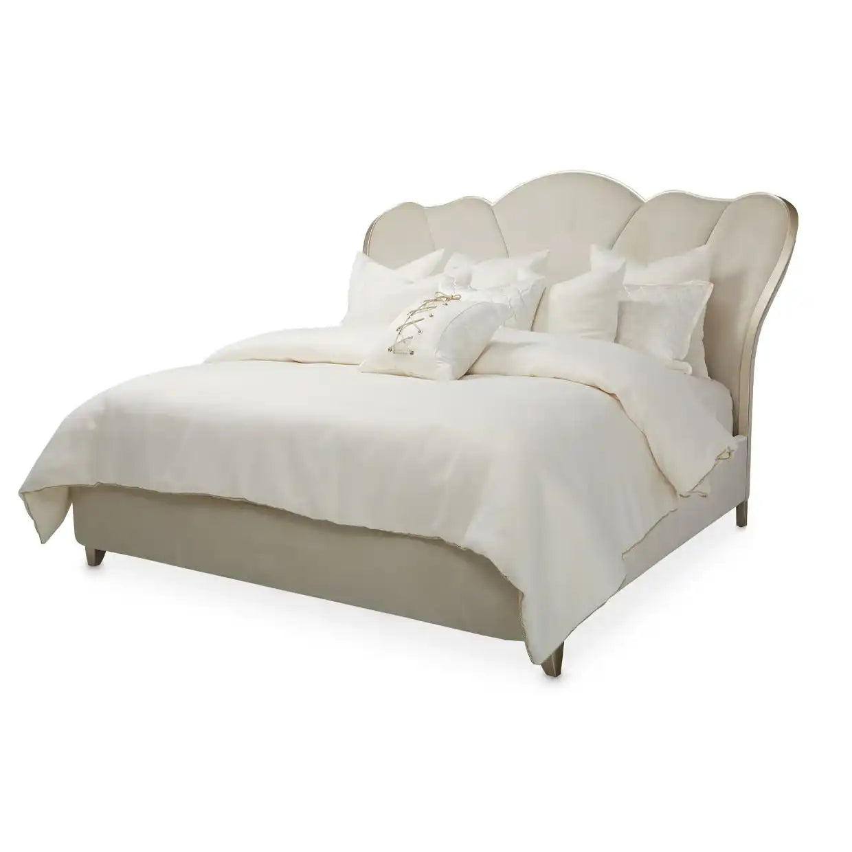 Villa Cherie - Channel Tufted Bed - Caramel - Best Buy Furniture