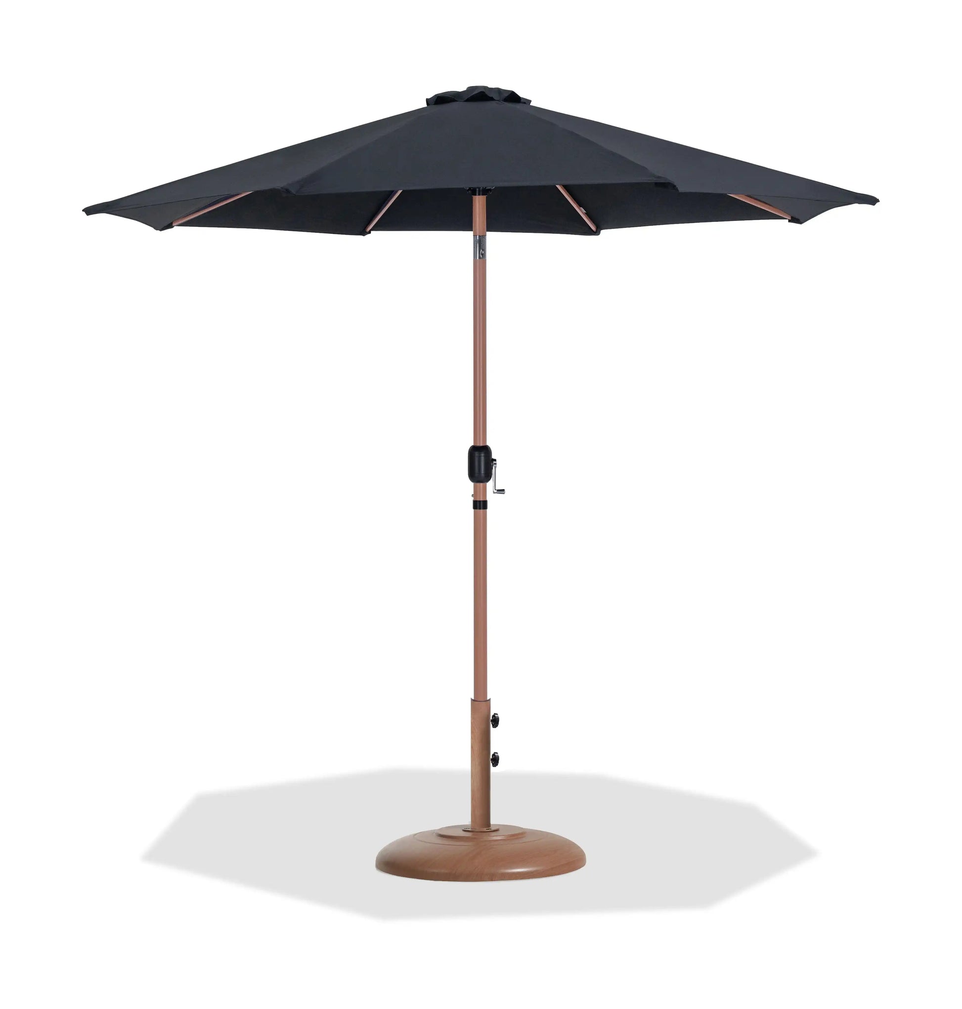 Fiji - Aluminum Patio Umbrella With Round Teak Base - Best Buy Furniture