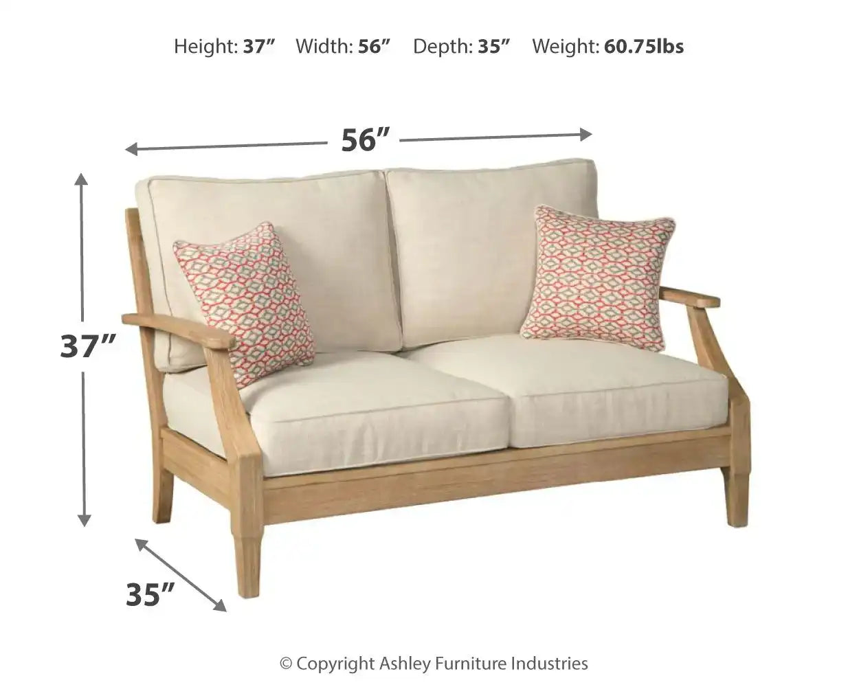 Clare View - Loveseat w/Cushion - Beige - Best Buy Furniture