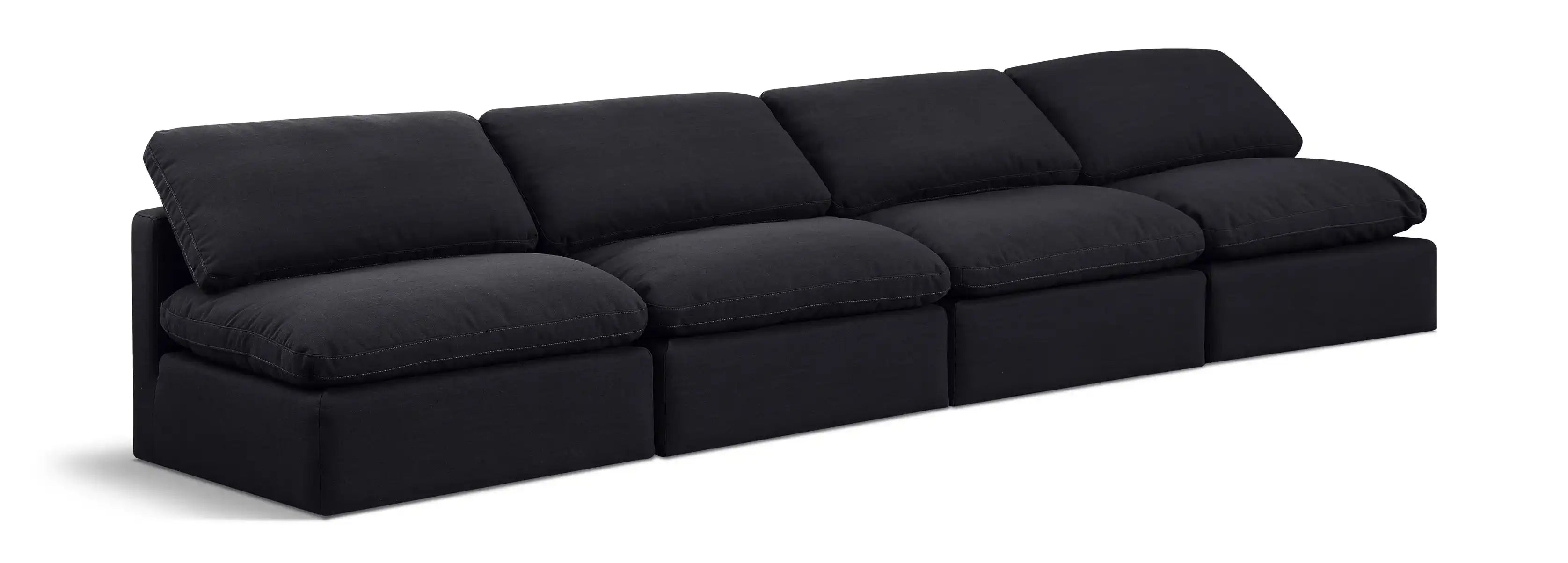 Indulge - Linen 4 Seat Modular Armless Sofa - Best Buy Furniture