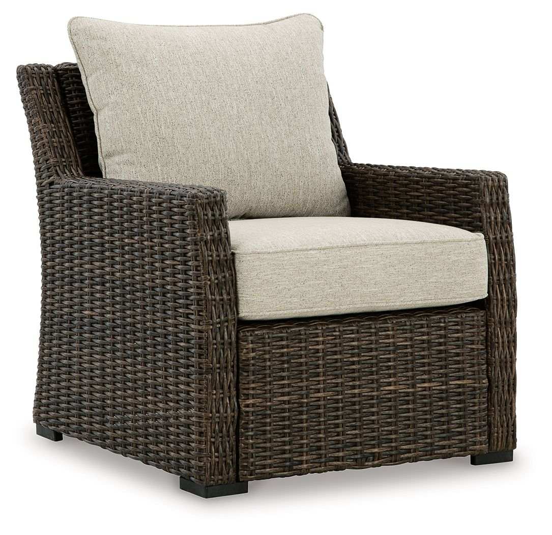 Brook Ranch - Lounge Chair With Cushion - Brown - Best Buy Furniture