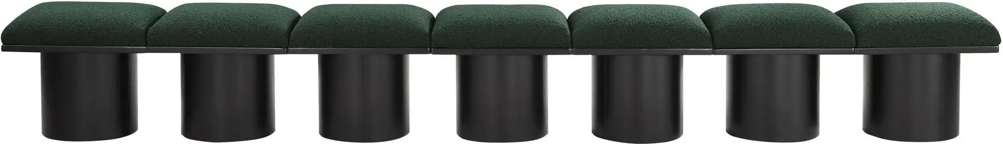 Pavilion - 7 Piece Modular Bench With Black Base