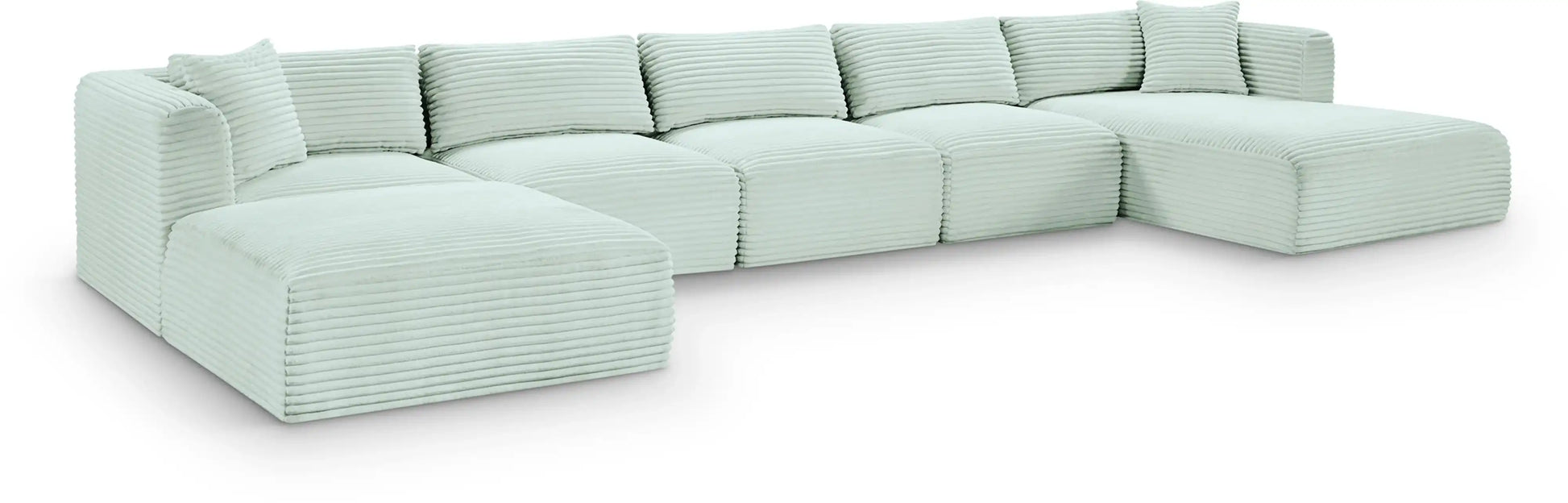 Shaggy - 6 Piece Modular Sectional With Chaise And Ottoman - Best Buy Furniture