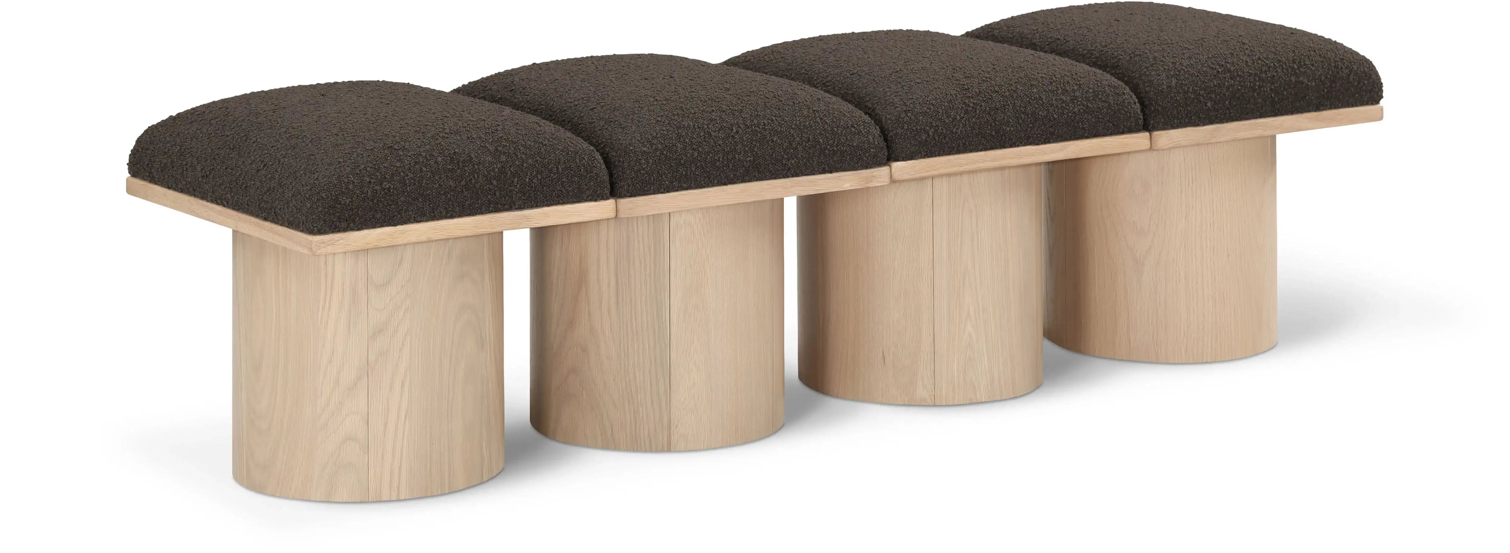 Pavilion - 4 Piece Modular Bench With Natural Base - Best Buy Furniture