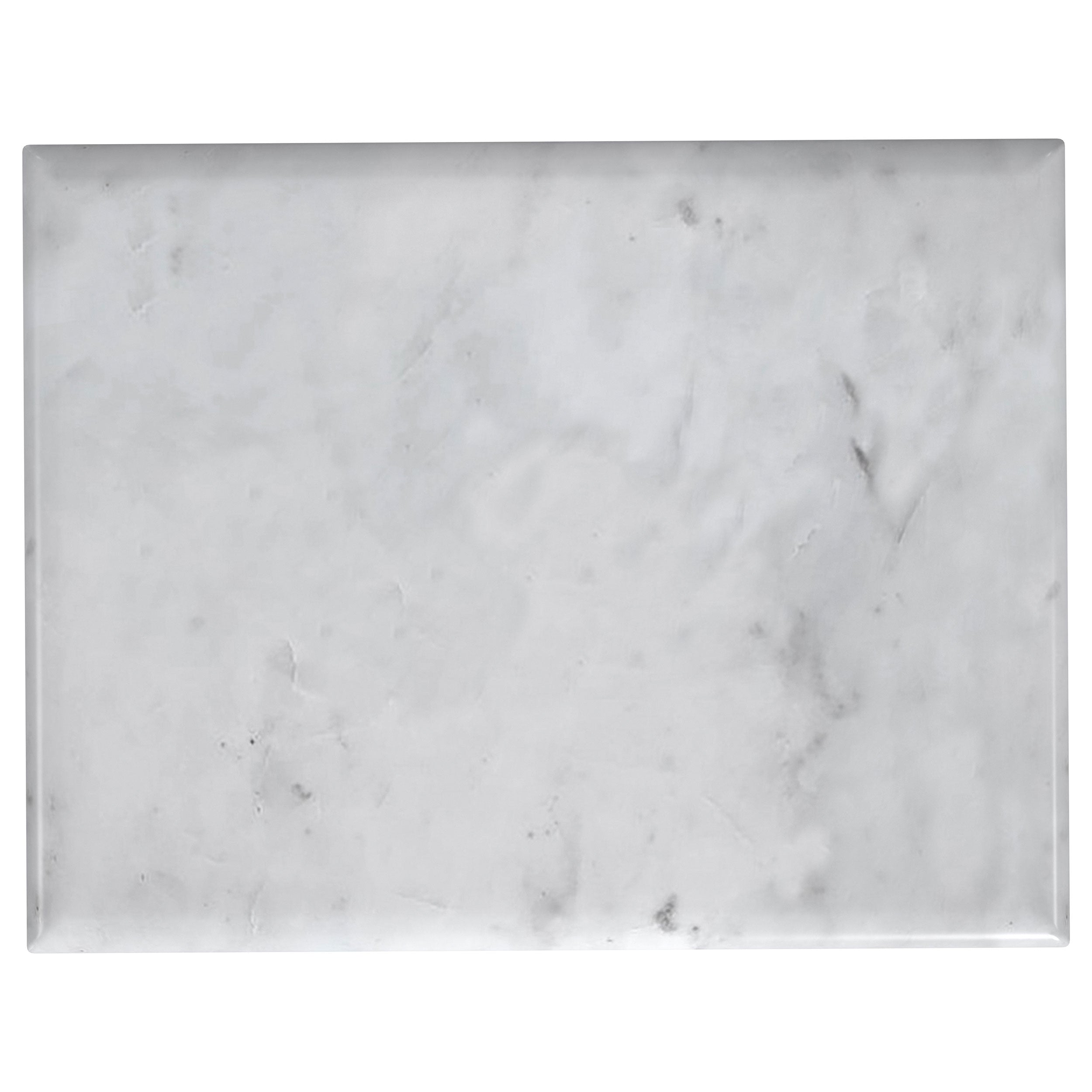 Baldwin Rectangular Marble Top Side Table White and Gold-