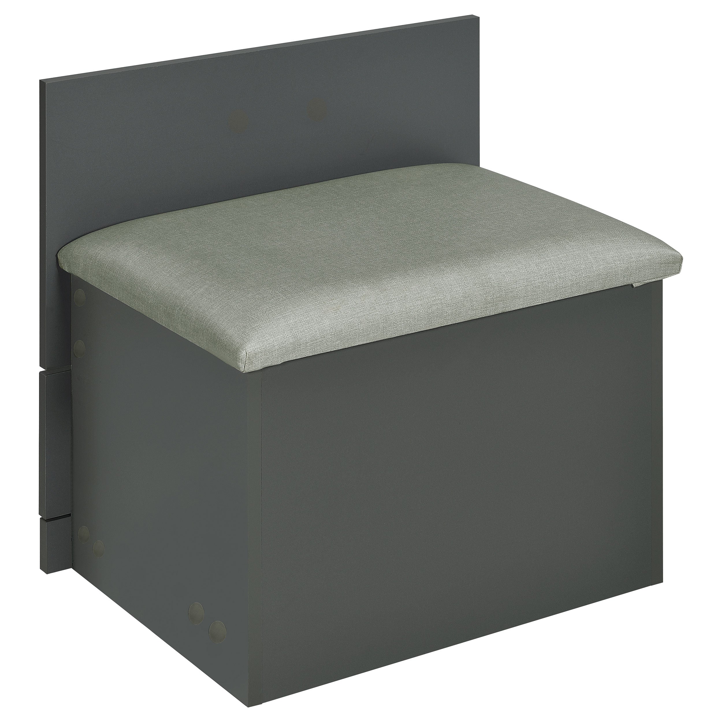 Danbury 3-drawer Makeup Vanity & Stool Set Grey High Gloss-