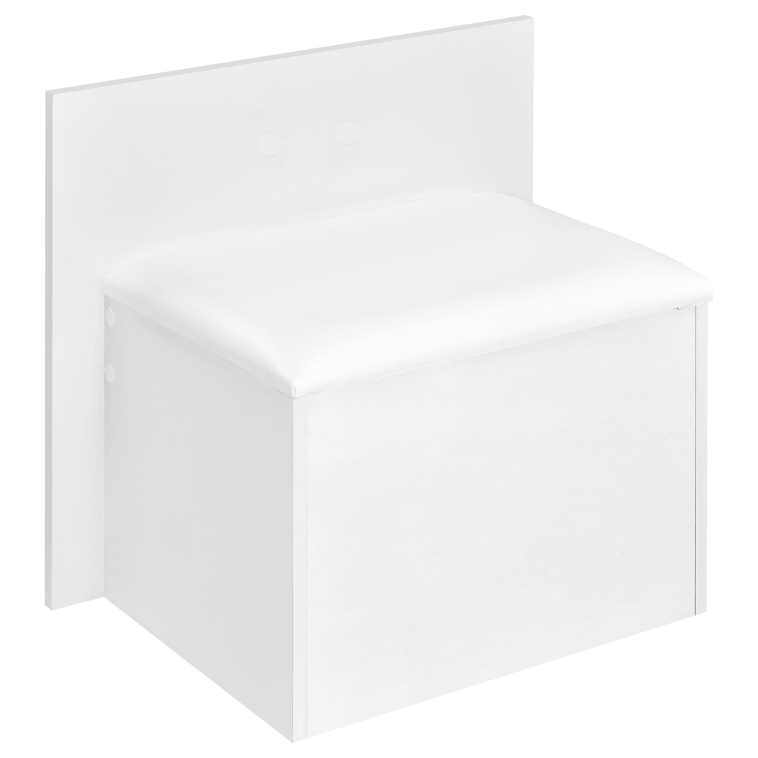 Flora 2-drawer Vanity Set with LED Mirror White High Gloss-
