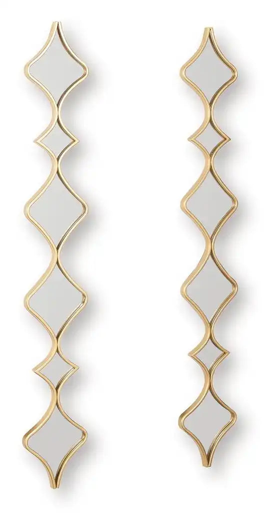 Harriswood - Accent Mirror Set (Set of 2) - Gold Finish - Best Buy Furniture