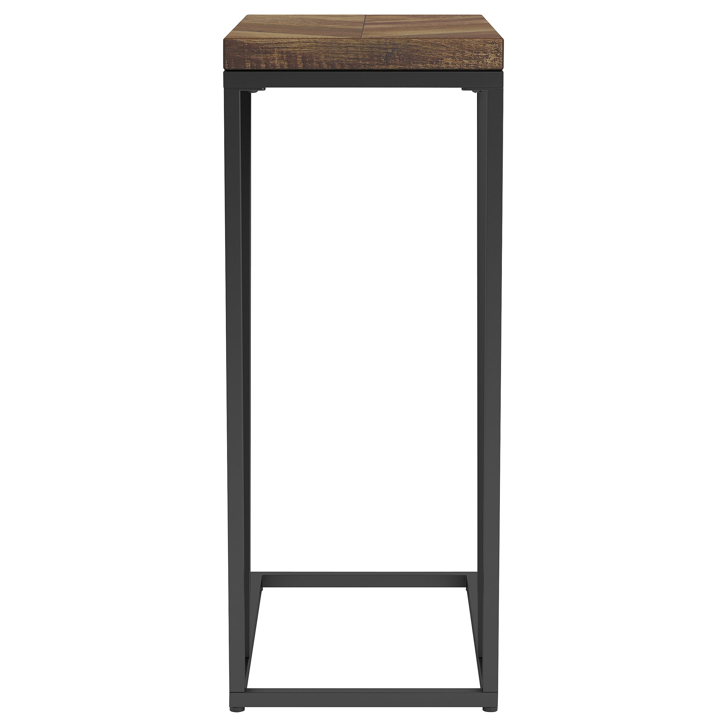 Sergio Engineered Wood C-Shaped Side Table Rustic Tobacco-CoasterEveryday