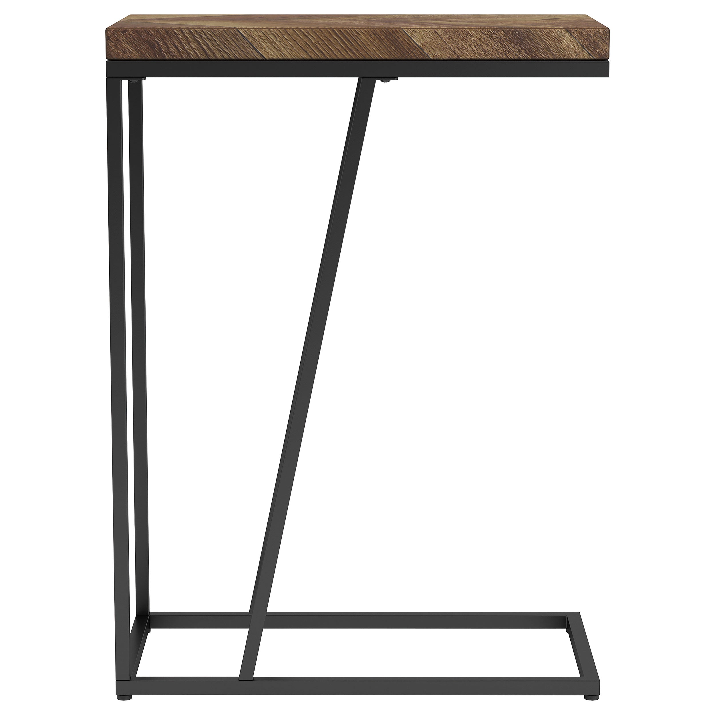 Sergio Engineered Wood C-Shaped Side Table Rustic Tobacco-CoasterEveryday