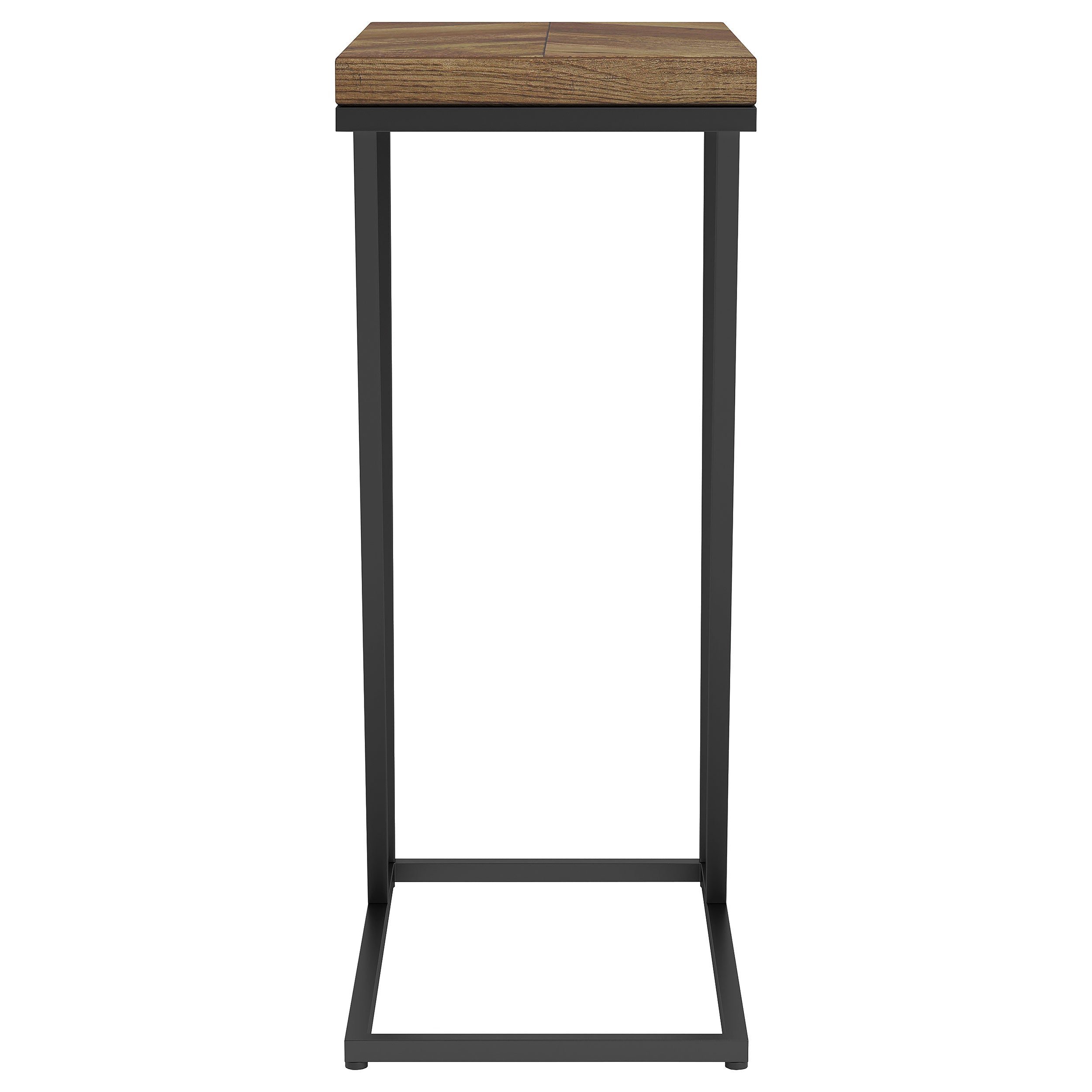 Sergio Engineered Wood C-Shaped Side Table Rustic Tobacco-CoasterEveryday