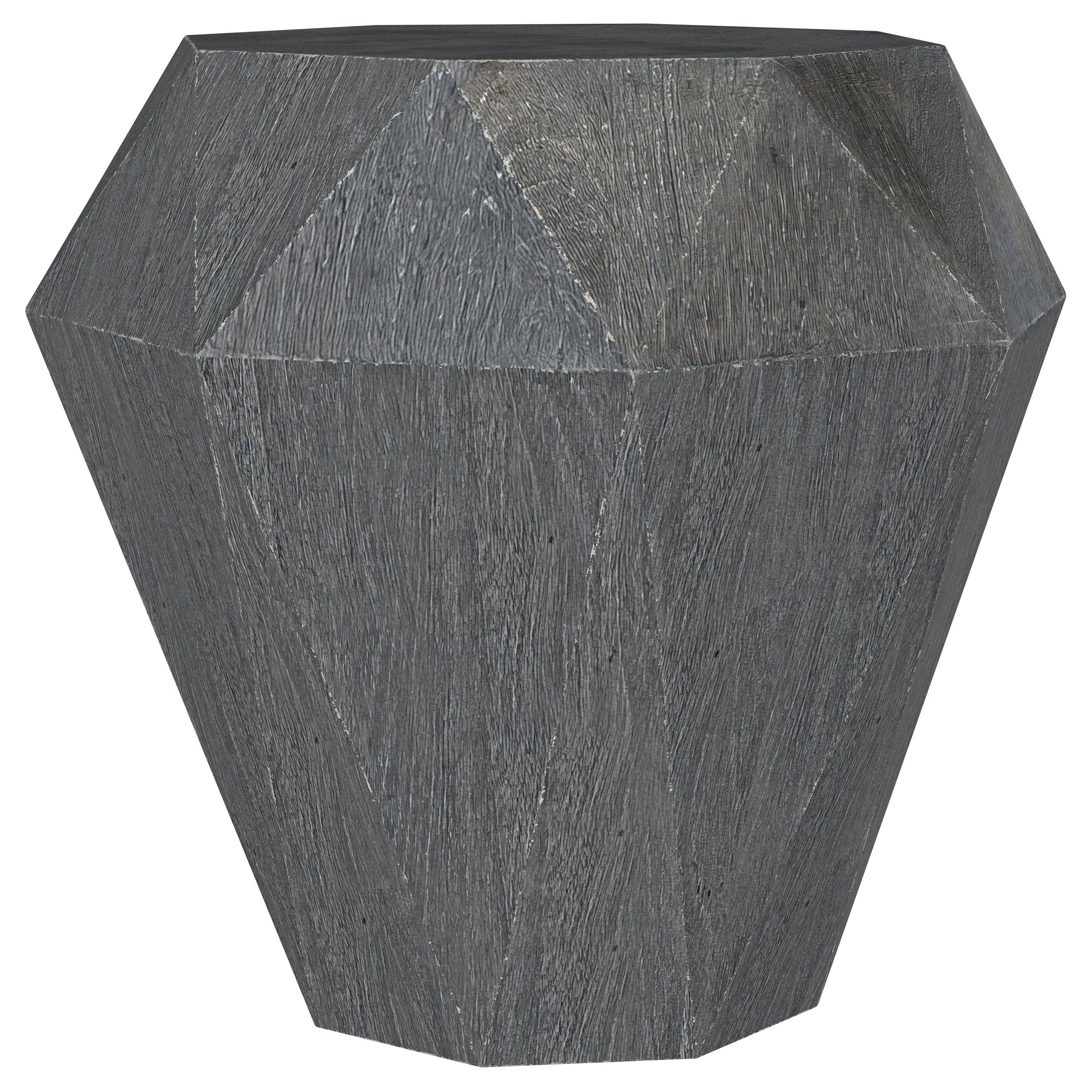 Jacinto Octagonal Solid Mango Wood Side Table Grey-