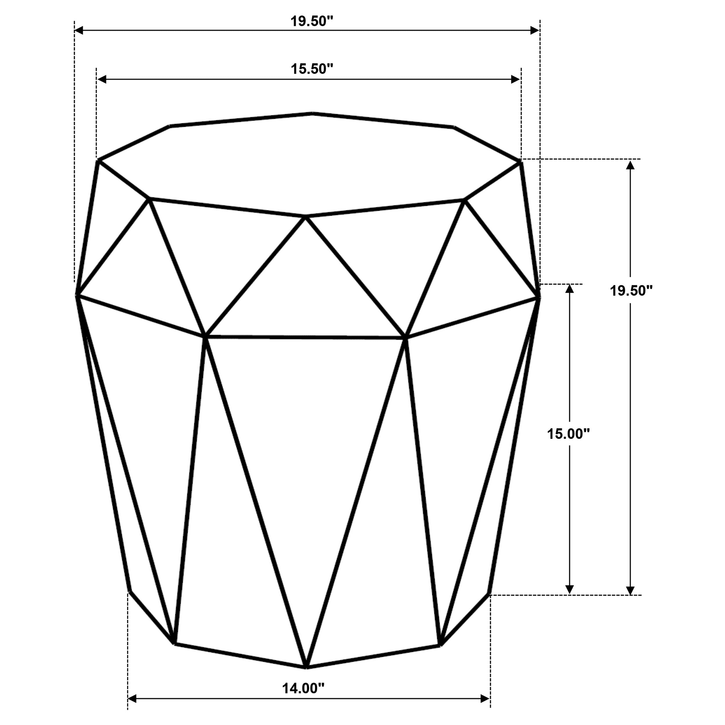 Jacinto Octagonal Solid Mango Wood Side Table Grey-