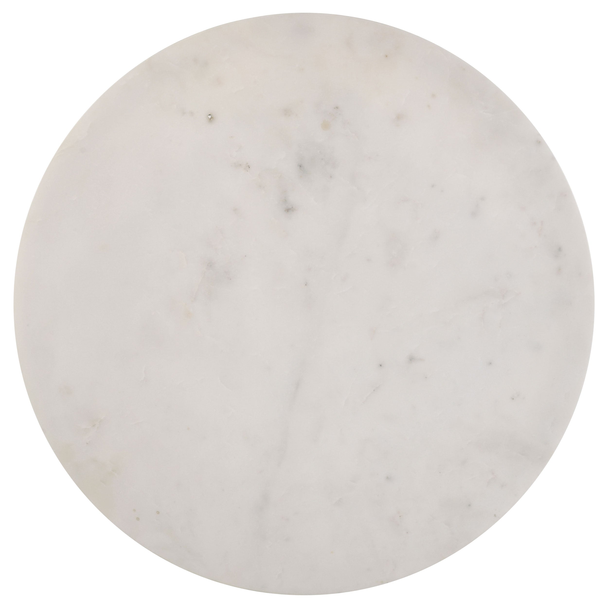 Miguel Round Marble Top Coffee Table White and Black-CoasterEssence